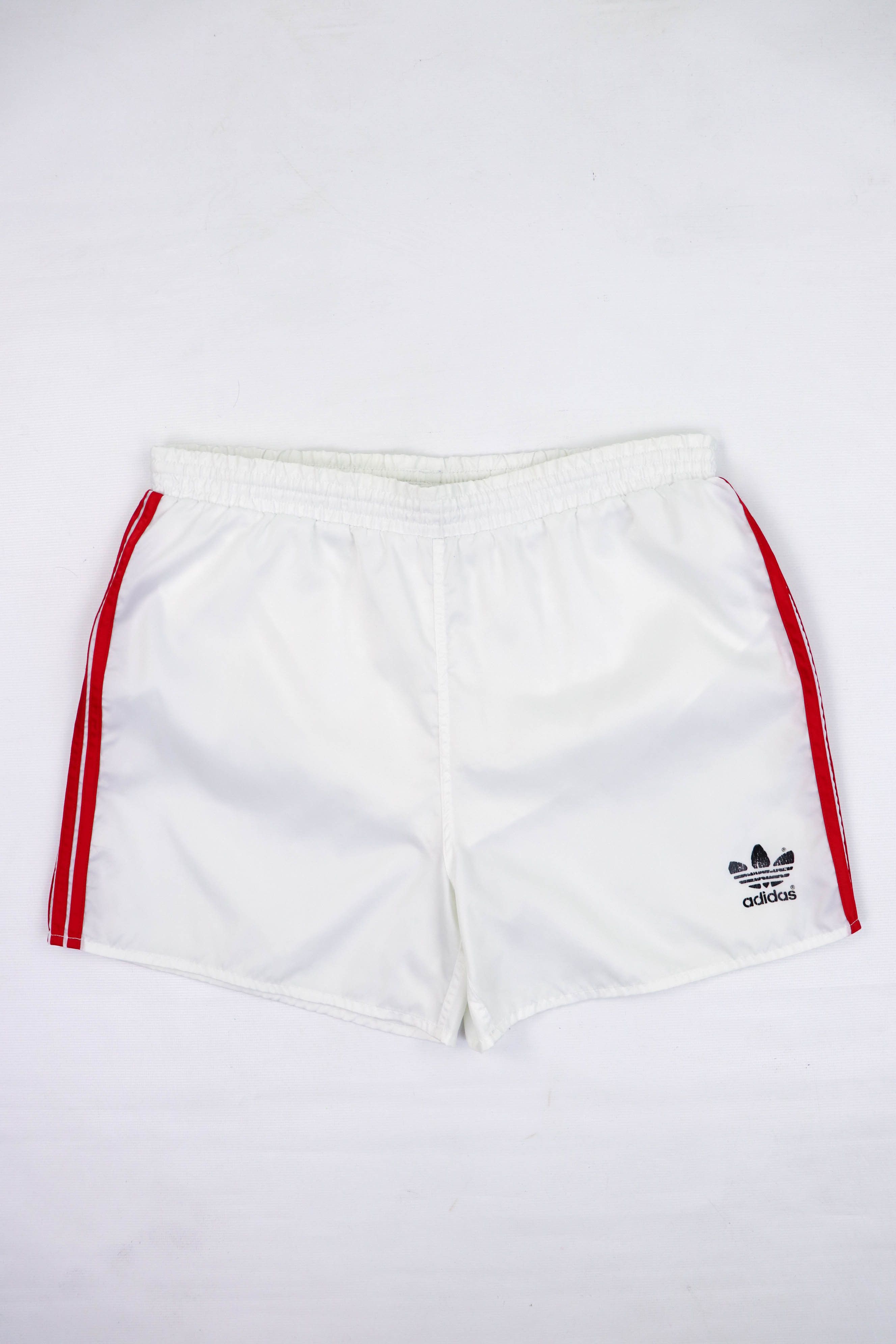 Adidas Adidas Vintage 70-80s White Satin Nylon Running Shorts Size 42" / US 20 - 1 Thumbnail