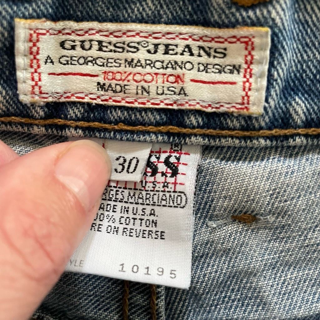 Guess Vintage 80s Guess George’s Marciano USA Cut Off Jean Shorts Size 30" / US 8 / IT 44 - 10 Thumbnail
