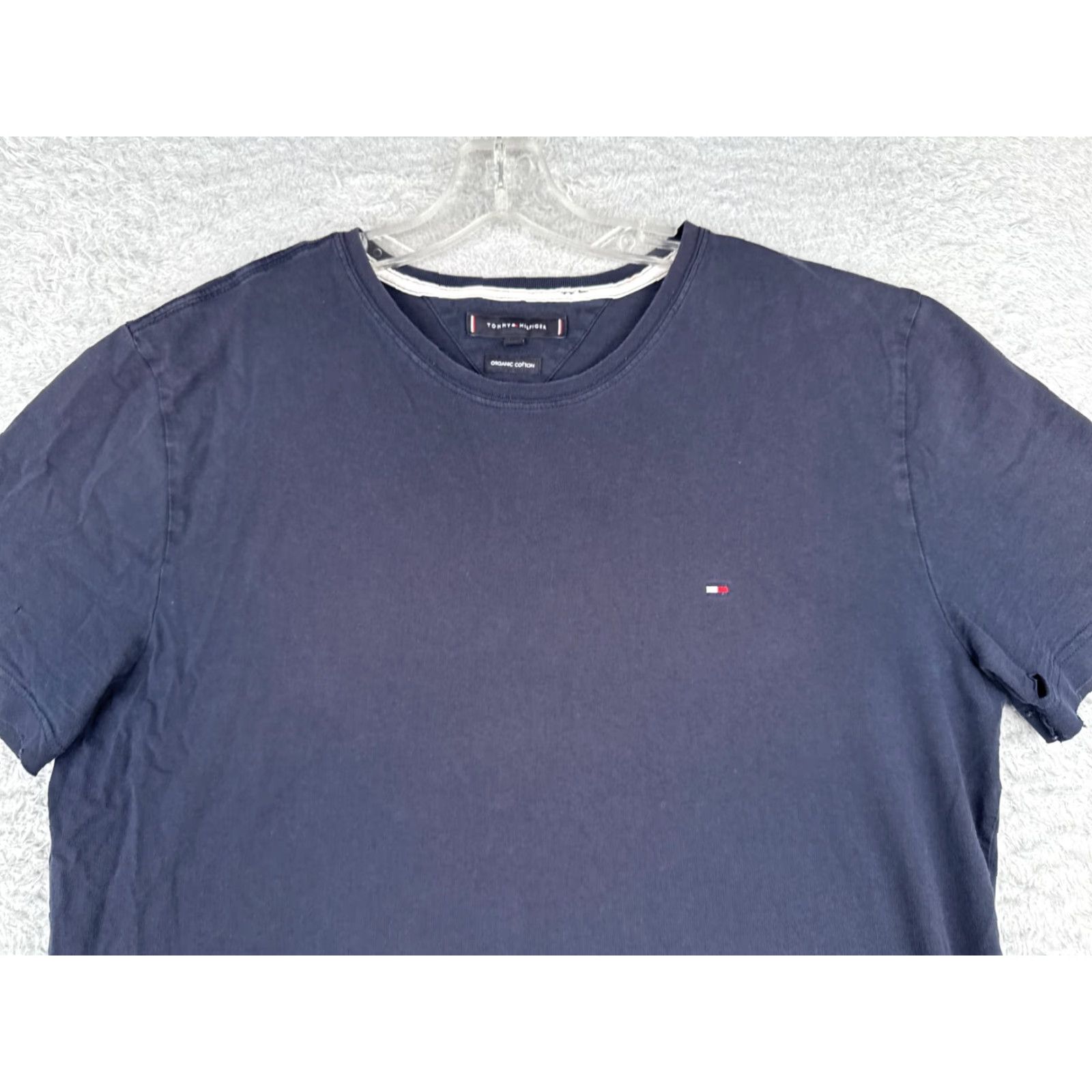 Tommy Hilfiger Tommy Hilfiger Shirt 2XL Blue Cotton Short Sleeve Crew Neck Mens Size US XXL / EU 58 / 5 - 4 Thumbnail