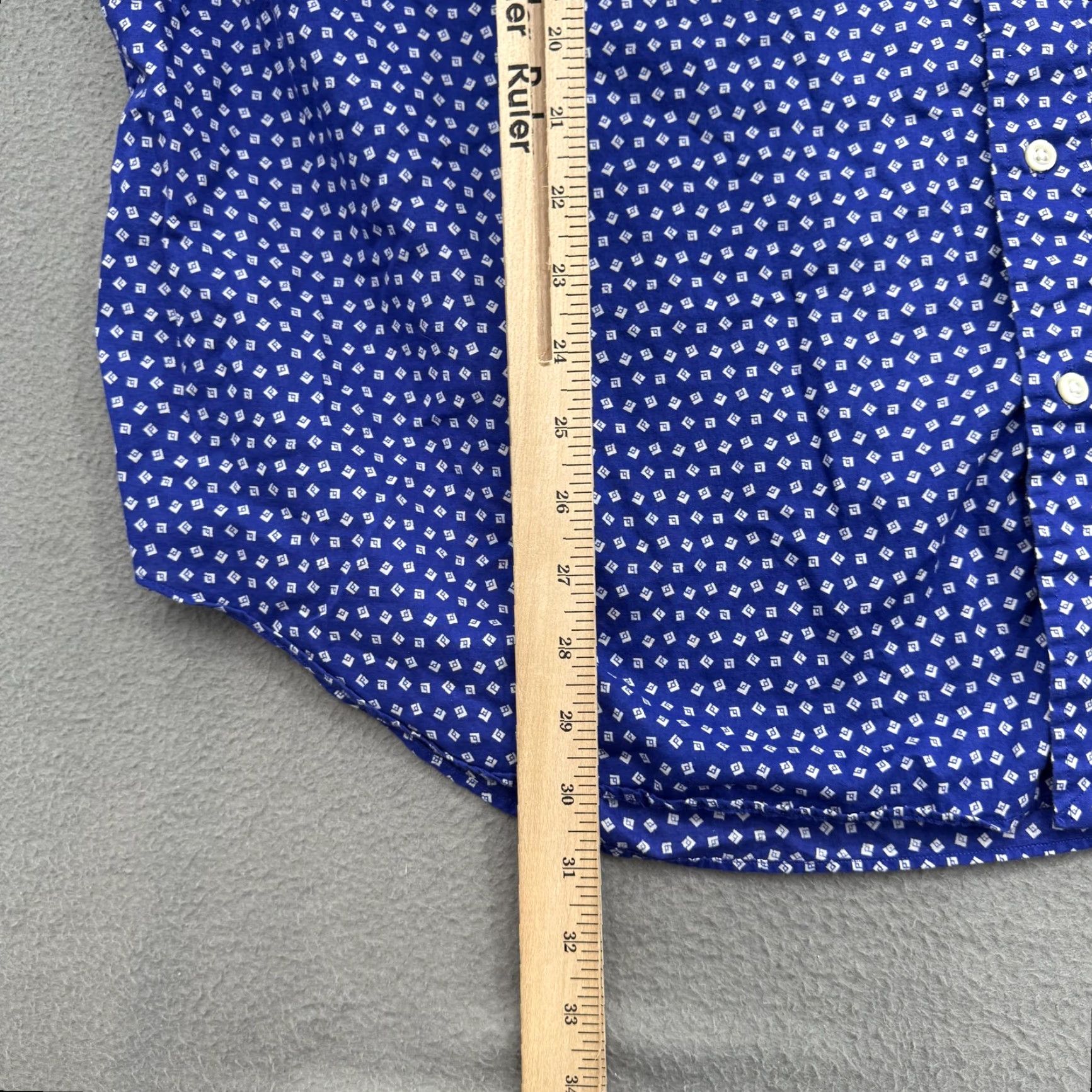 Ralph Lauren Ralph Lauren Shirt Mens Big 3X Blue Geometric Button Down Long Sleeve Cotton Size US XXL / EU 58 / 5 - 5 Thumbnail