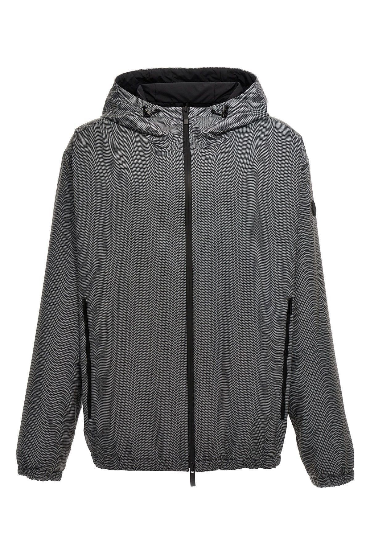 image of Moncler 'sautron' Hooded Jacket in Silver, Men's (Size 2XL)
