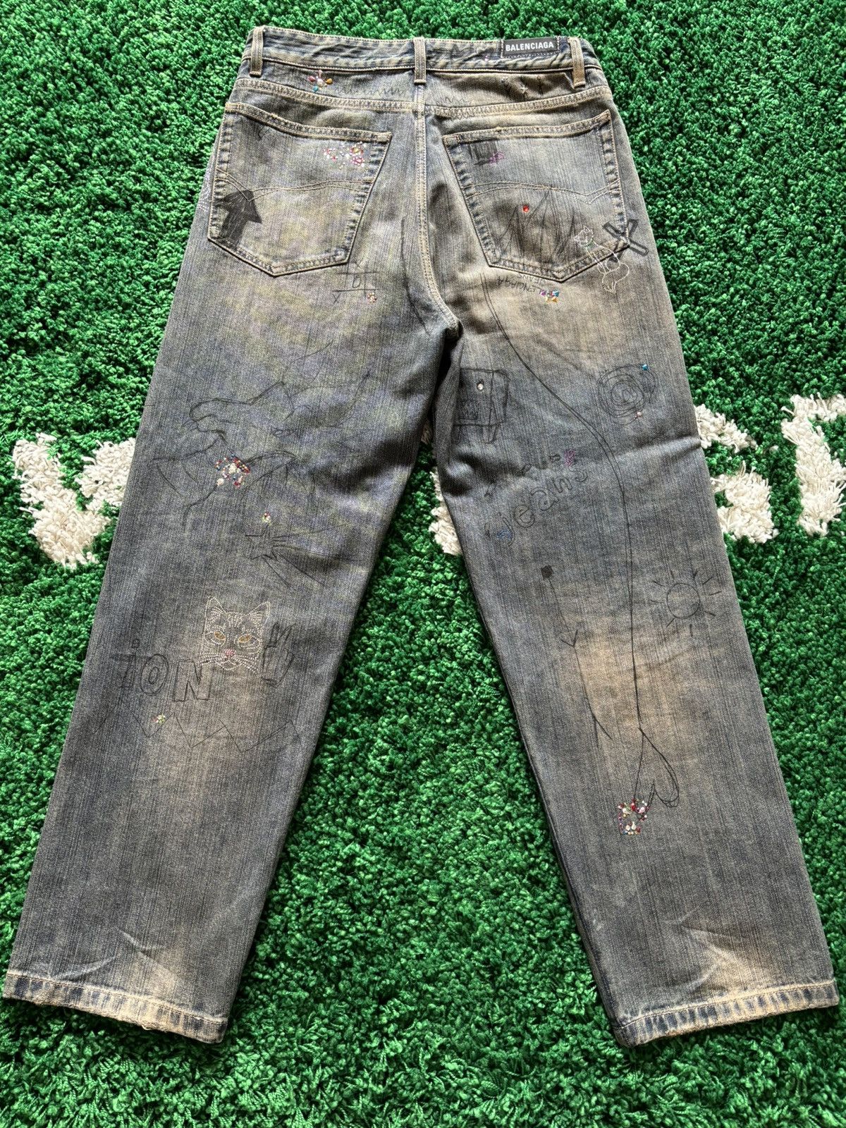 Balenciaga balenciaga crystal denim Size US 31 - 4 Thumbnail