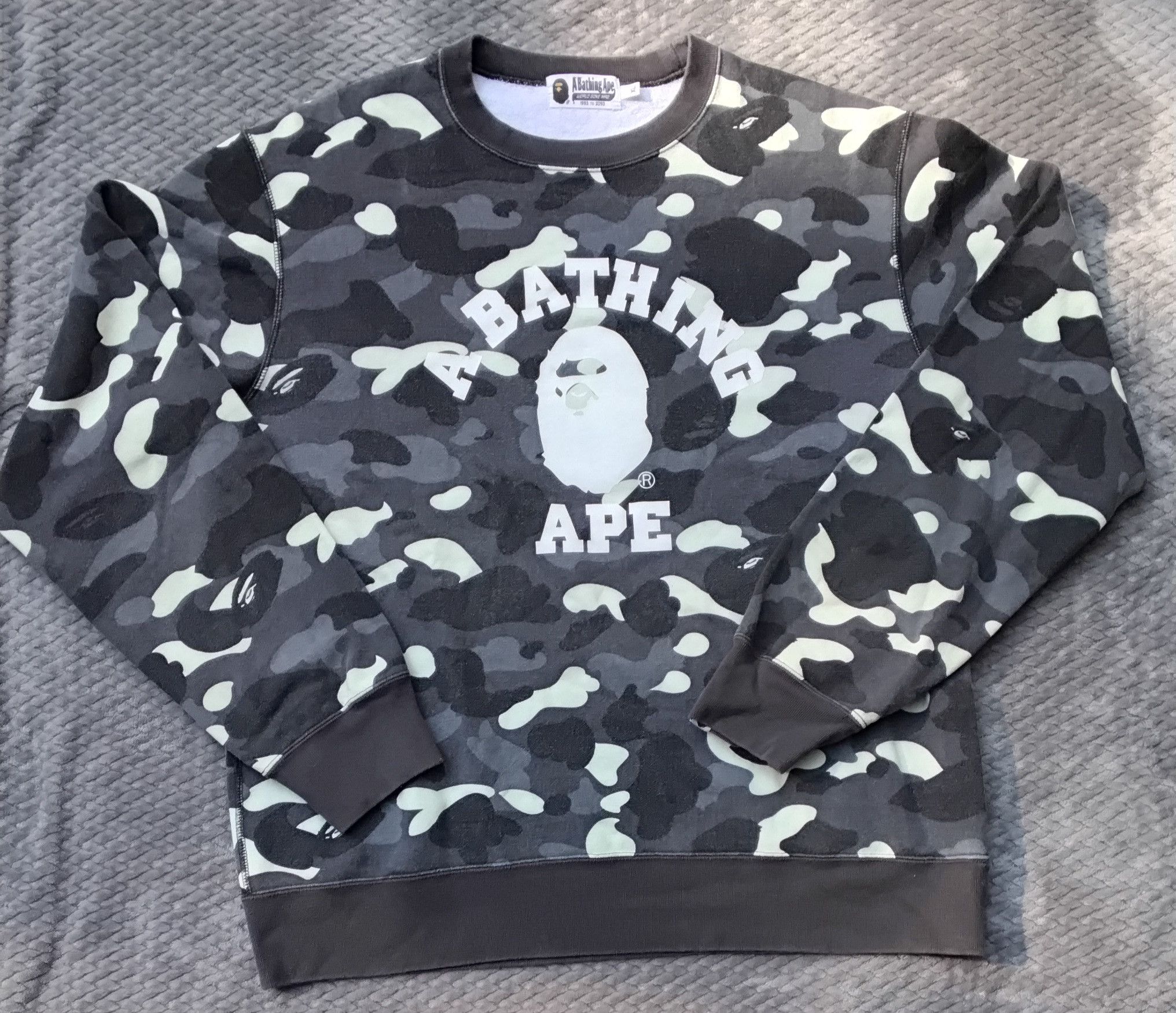 Bape Bape Large City Camo Black Sweatshirt Crewneck A Bathing Ape