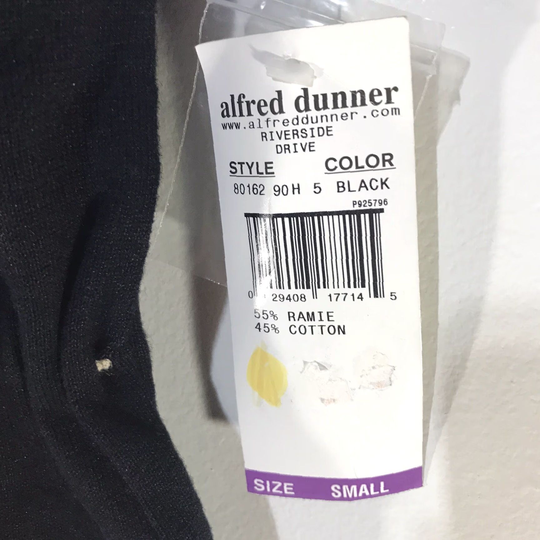 Vintage Vintage Alfred Dunner Women’s Black Cardigan Sweater V-Neck Button Knit Fall Winter Size S / US 4 / IT 40 - 4 Thumbnail