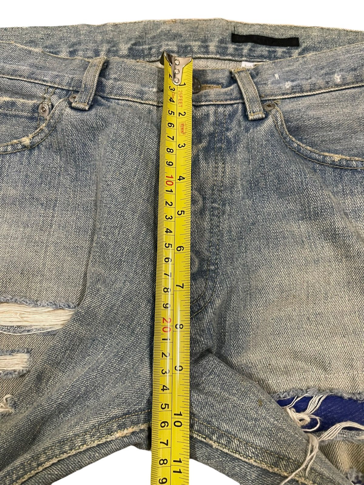 The Viridi-anne Vintage Japan The Viridi Anne Monochrome Distressed Jeans Size US 31 - 14 Thumbnail