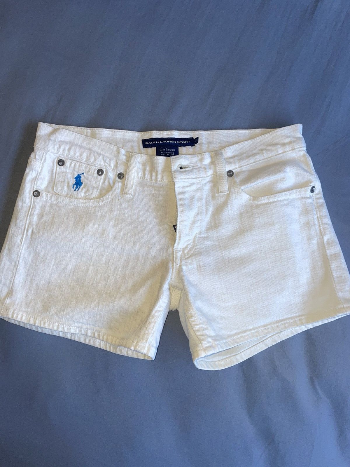 Polo Ralph Lauren Polo Ralph Lauren Sport White Jean Shorts Size 26" / US 2 / IT 38 - 1 Thumbnail