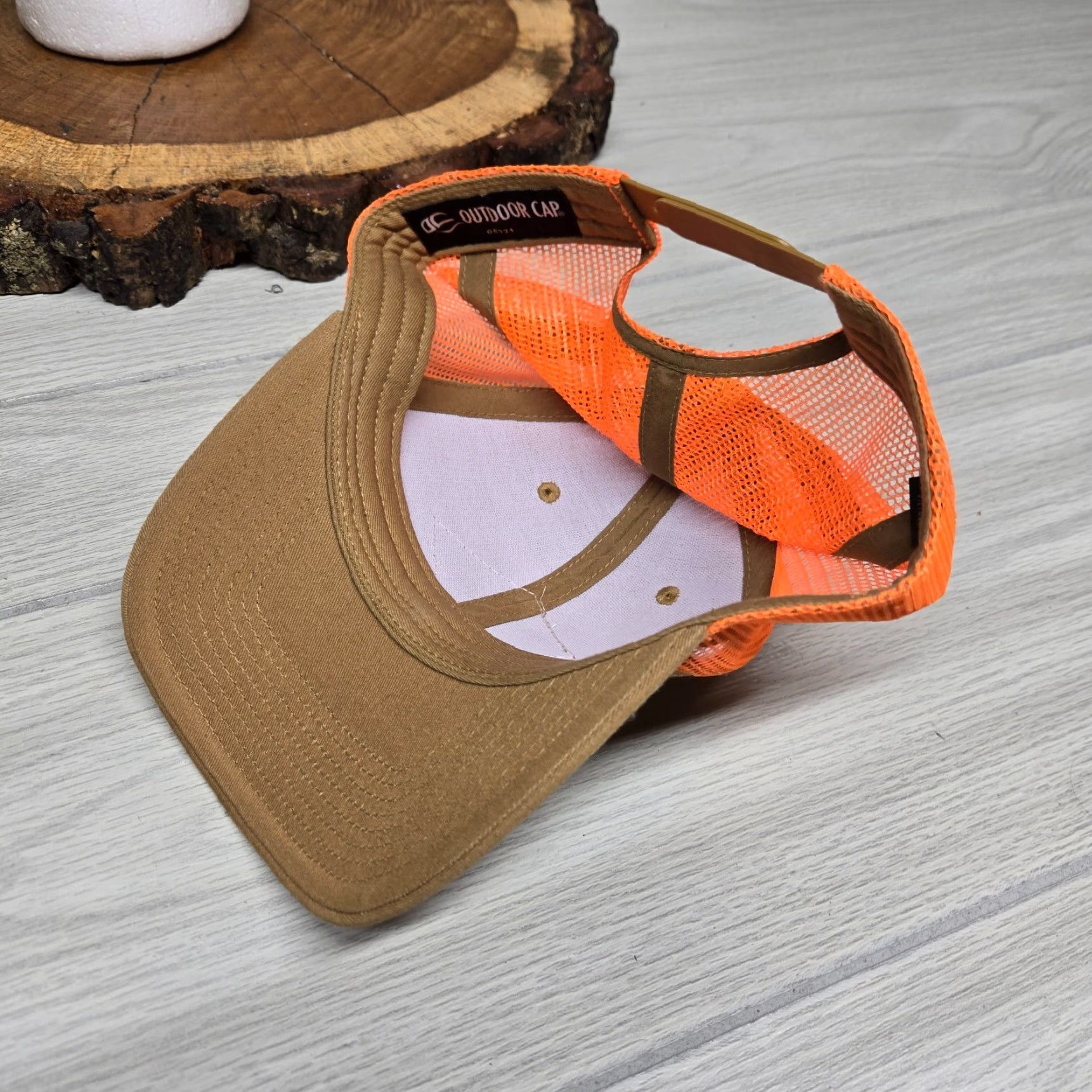 Vintage Unbranded Hat Adult Adjustable Mountain View Supply Co Hat Cap Safety Orange Tan Brown Beige Cotton, Polyester Snapback Casual Mens Size ONE SIZE - 5 Thumbnail