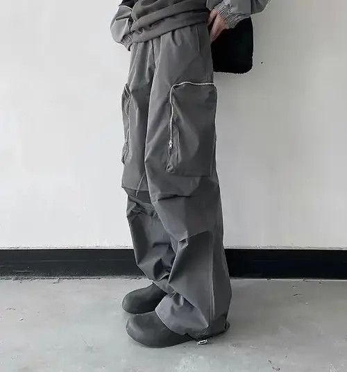 Japanese Brand × Vintage Baggy Cargo Pants Straight Casual Harajuku Y2K Style Pockets Size US 34 / EU 50 - 2 Thumbnail