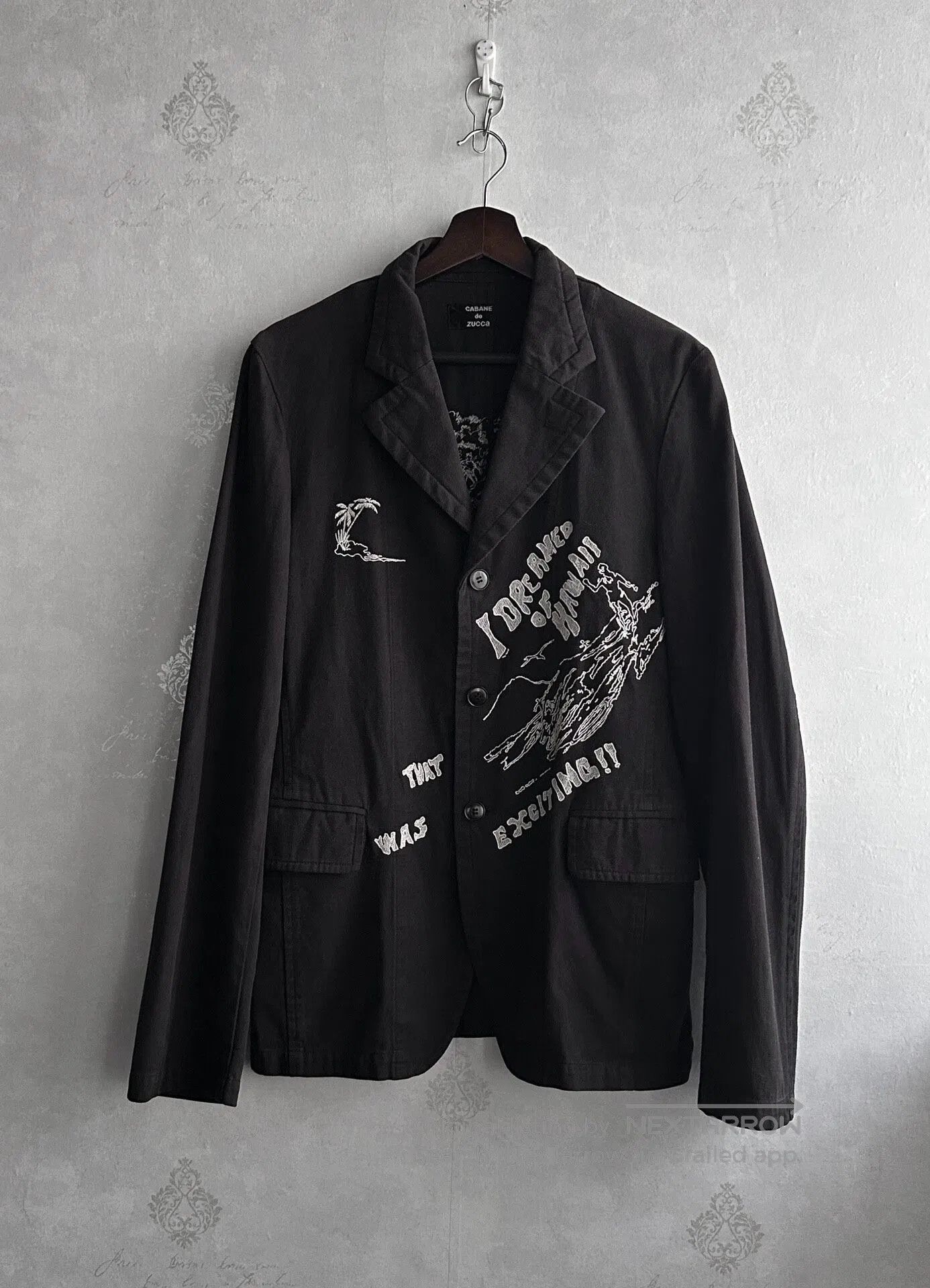 CABANE de ZUCCa Cabane de Zucca 90s A washable, embroidered suit.| Size 40R - 2 Thumbnail