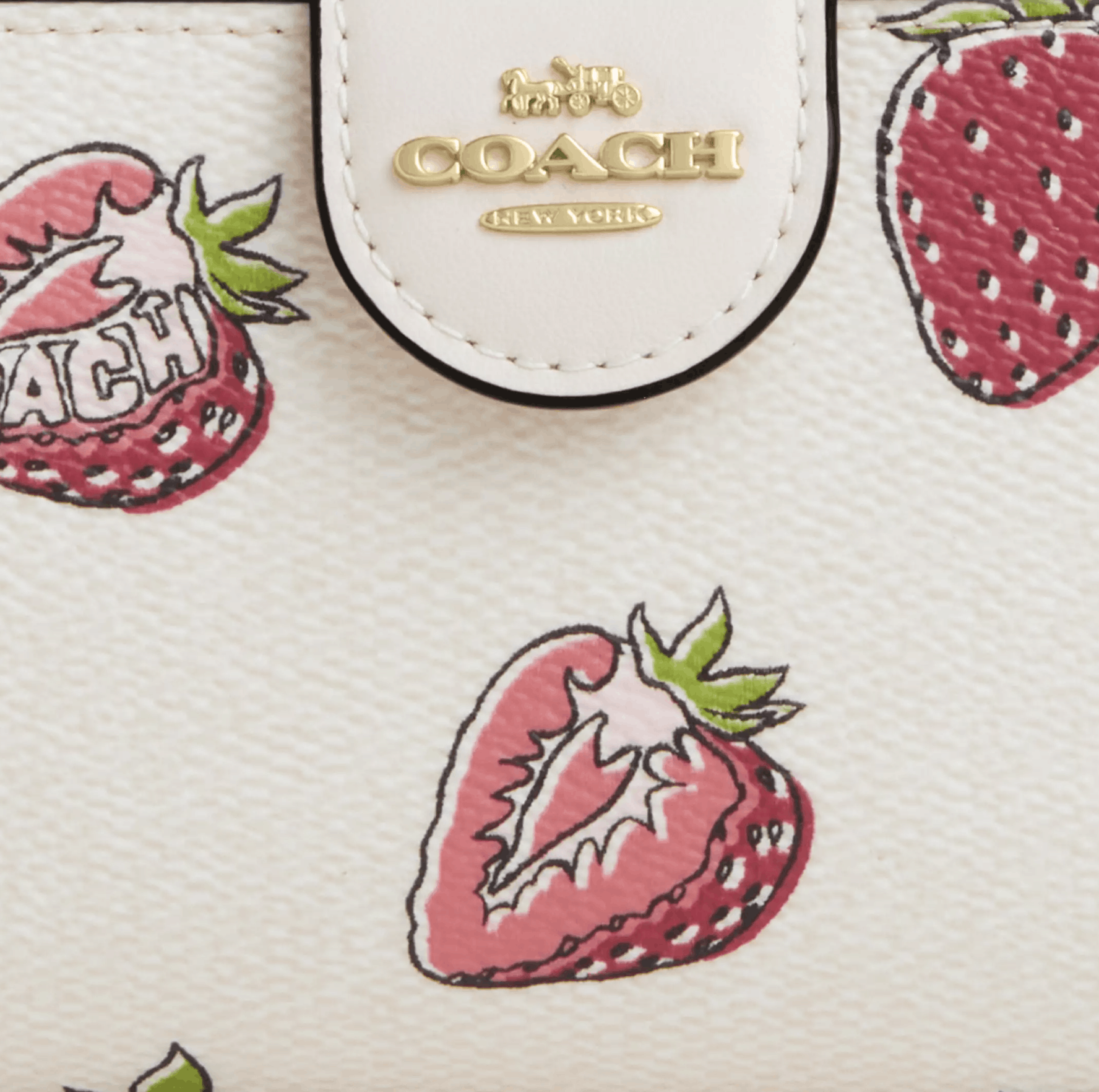 Coach Coach CAP01 Medium Corner Zip Wallet With Strawberry Print Size ONE SIZE - 8 Thumbnail
