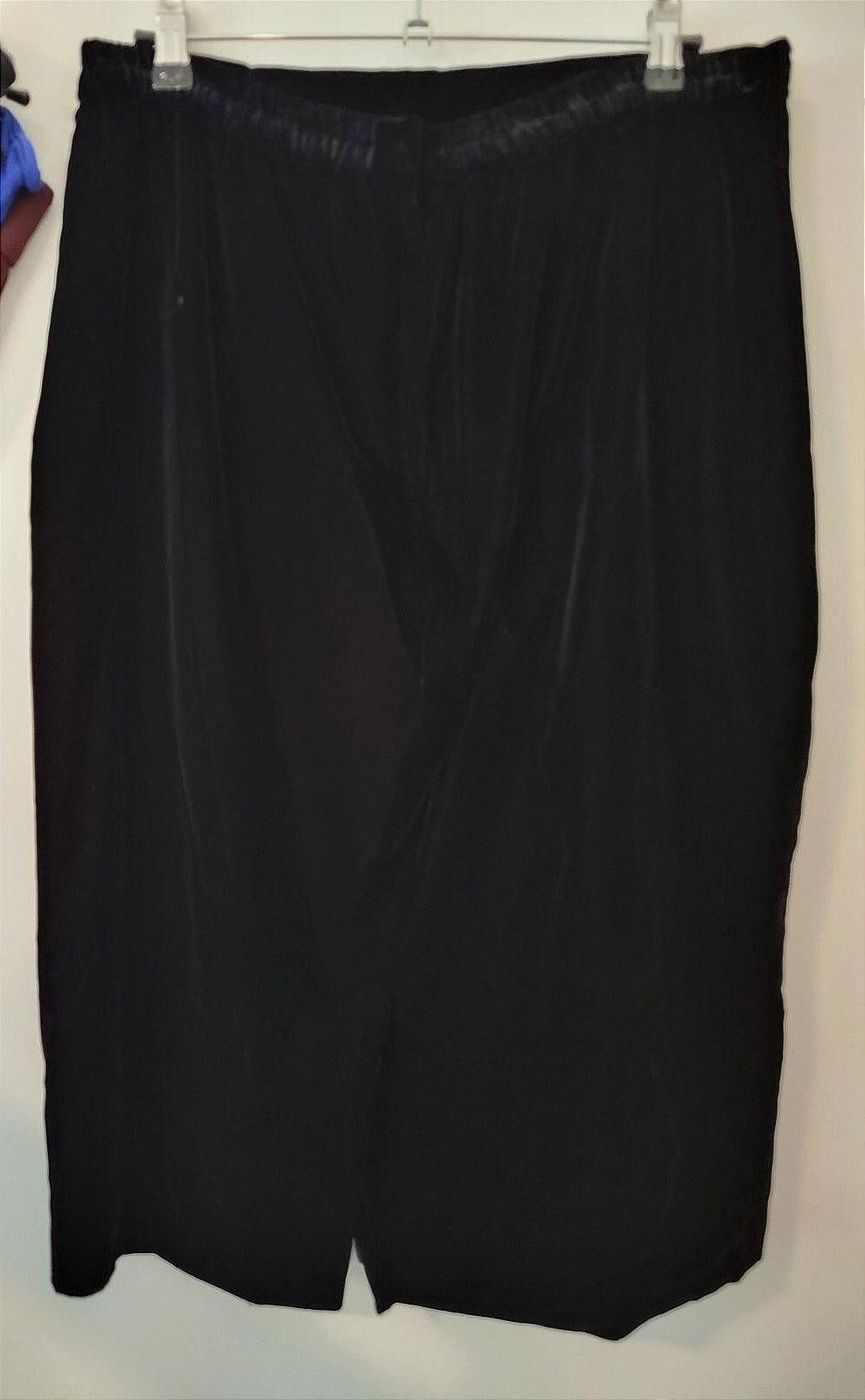 Other Vintage Black Velvet Midi Skirt Size 14 Size 36" / US 14 / IT 50 - 2 Thumbnail