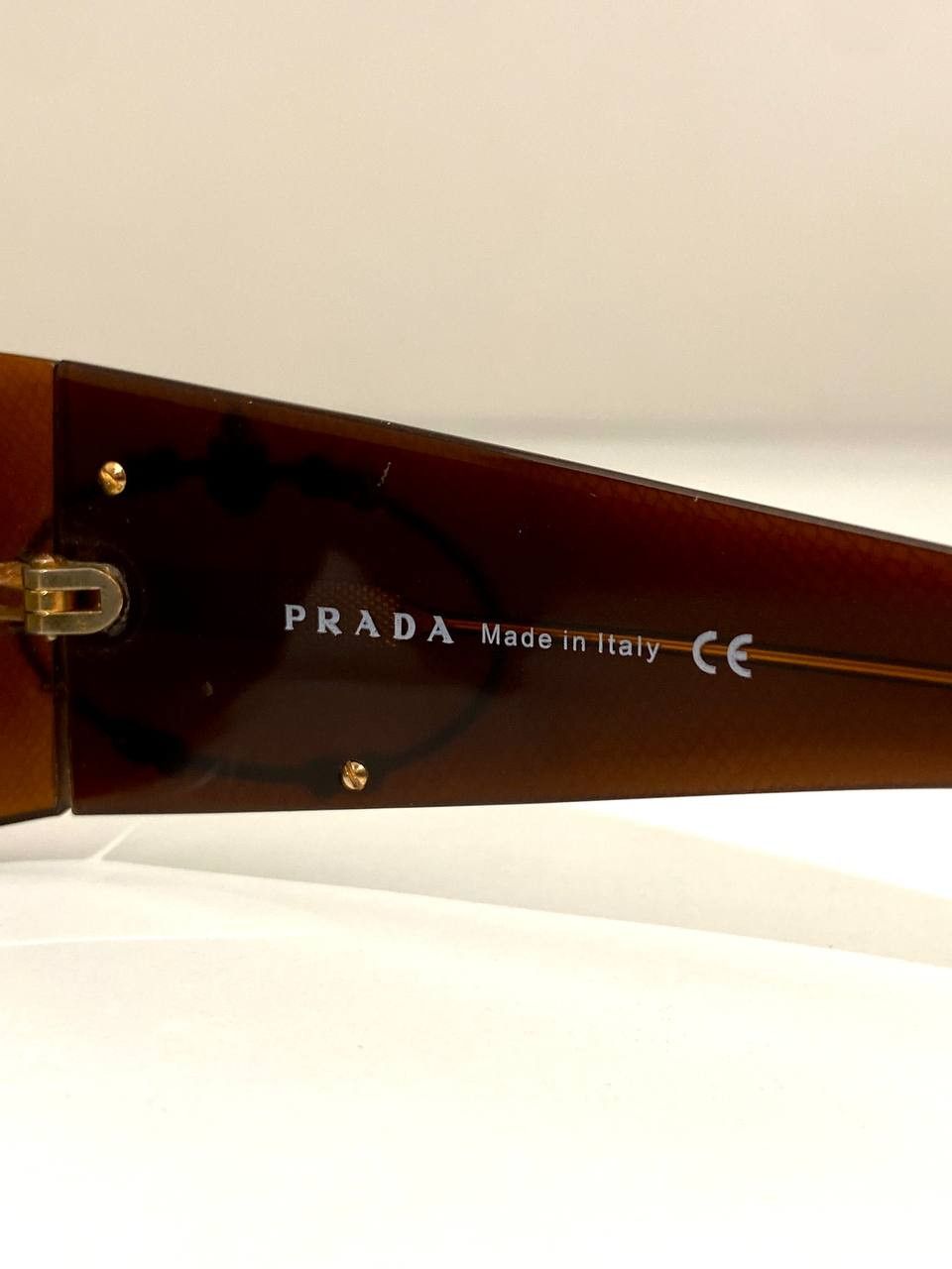 Prada PRADA Milano Logo Saffiano Retro Shield Sunglasses Vintage Size ONE SIZE - 10 Thumbnail