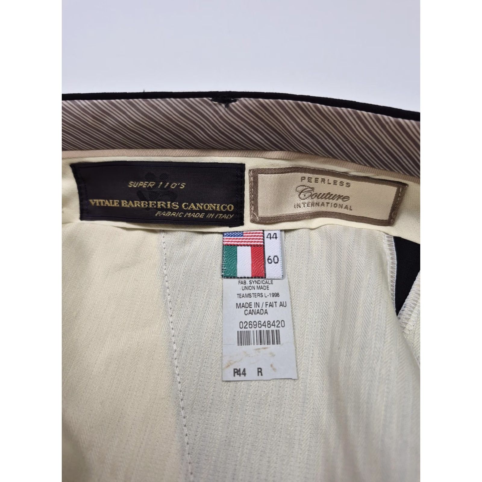 Vintage VINTAGE Vitale Barberis Canonico Dress Pants Mens 44x36 Black Wool Pleated Unhemmed NWT Size US 44 / EU 60 - 4 Thumbnail