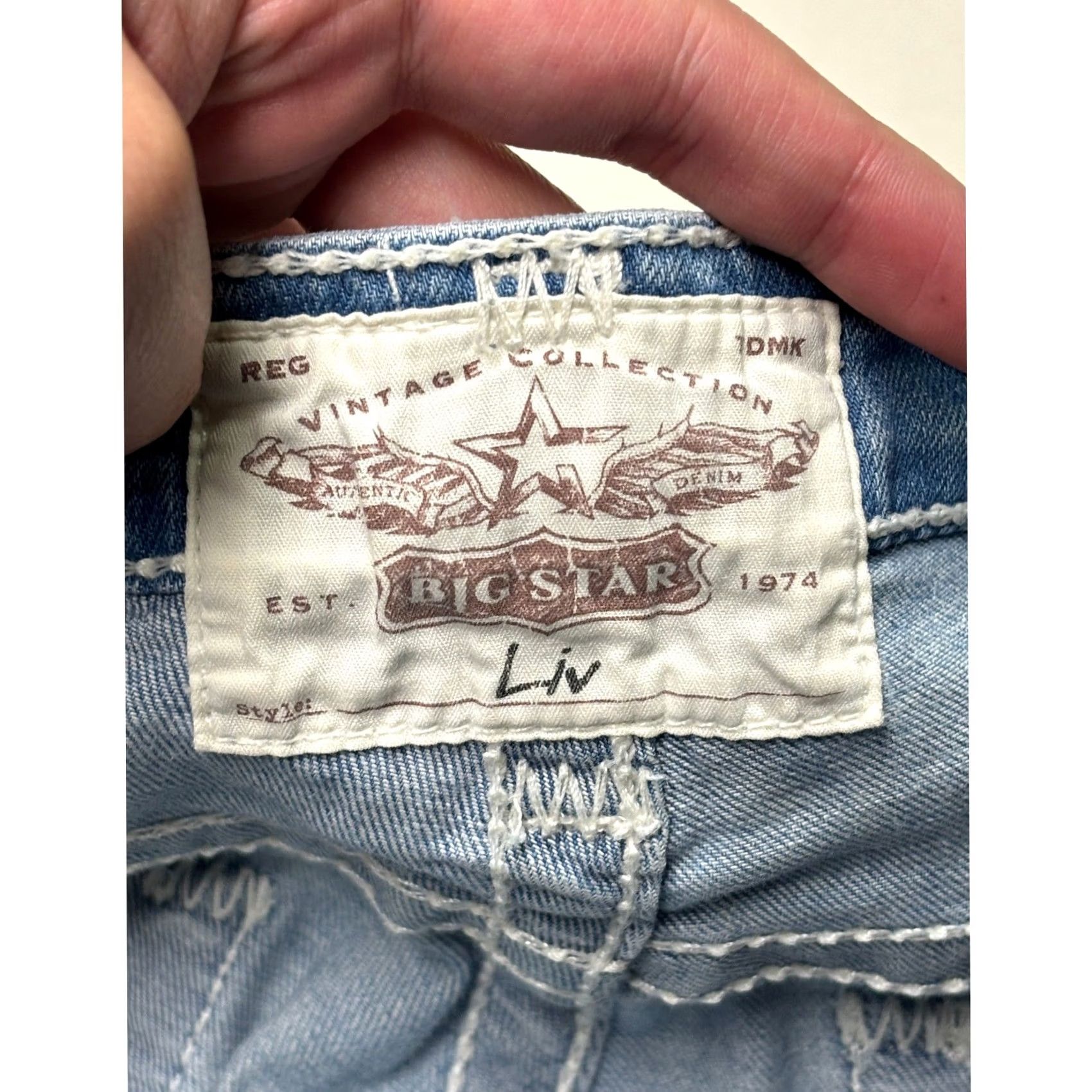 Vintage BIG STAR Jeans Liv Medium Wash Straight Leg Womens 30X29 Size 30" / US 8 / IT 44 - 4 Thumbnail