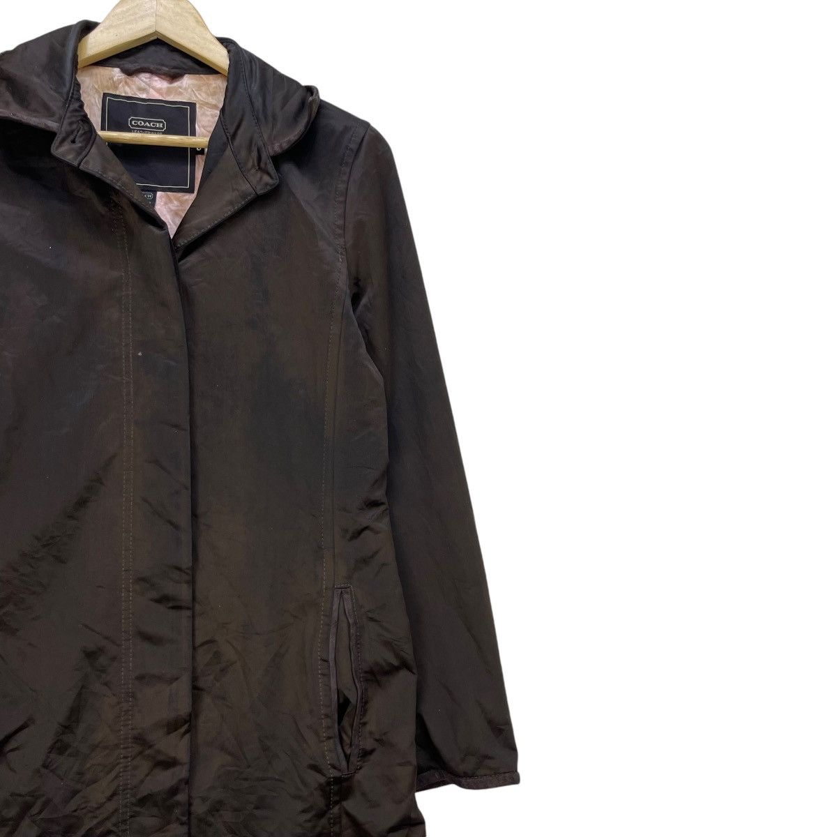 Coach × Designer Vintage Coach Long Coat Waxed Jacket Size S / US 4 / IT 40 - 5 Thumbnail
