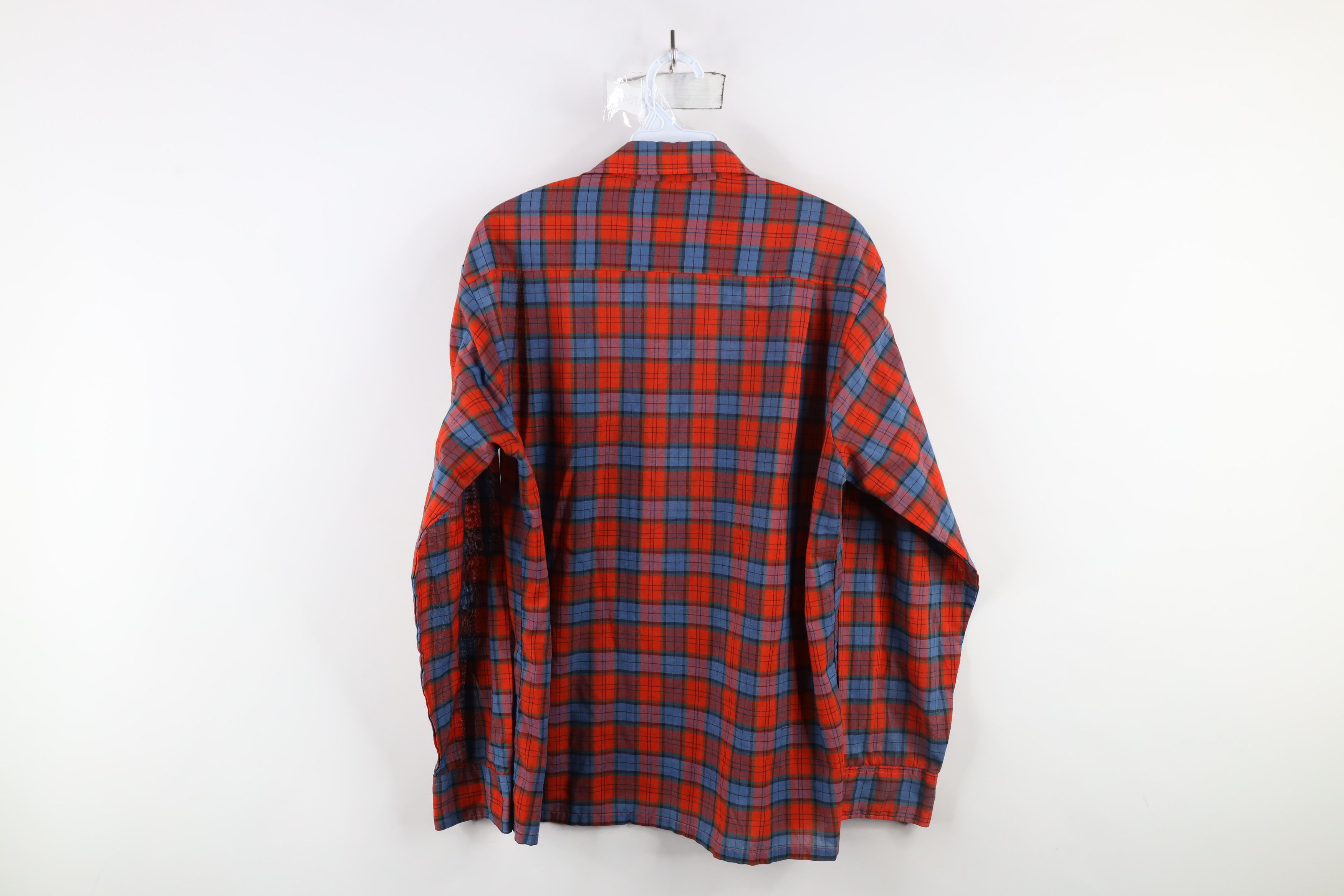 Vintage Vintage 60s 70s Rockabilly Collared Button Shirt Red Plaid Size US M / EU 48-50 / 2 - 9 Thumbnail