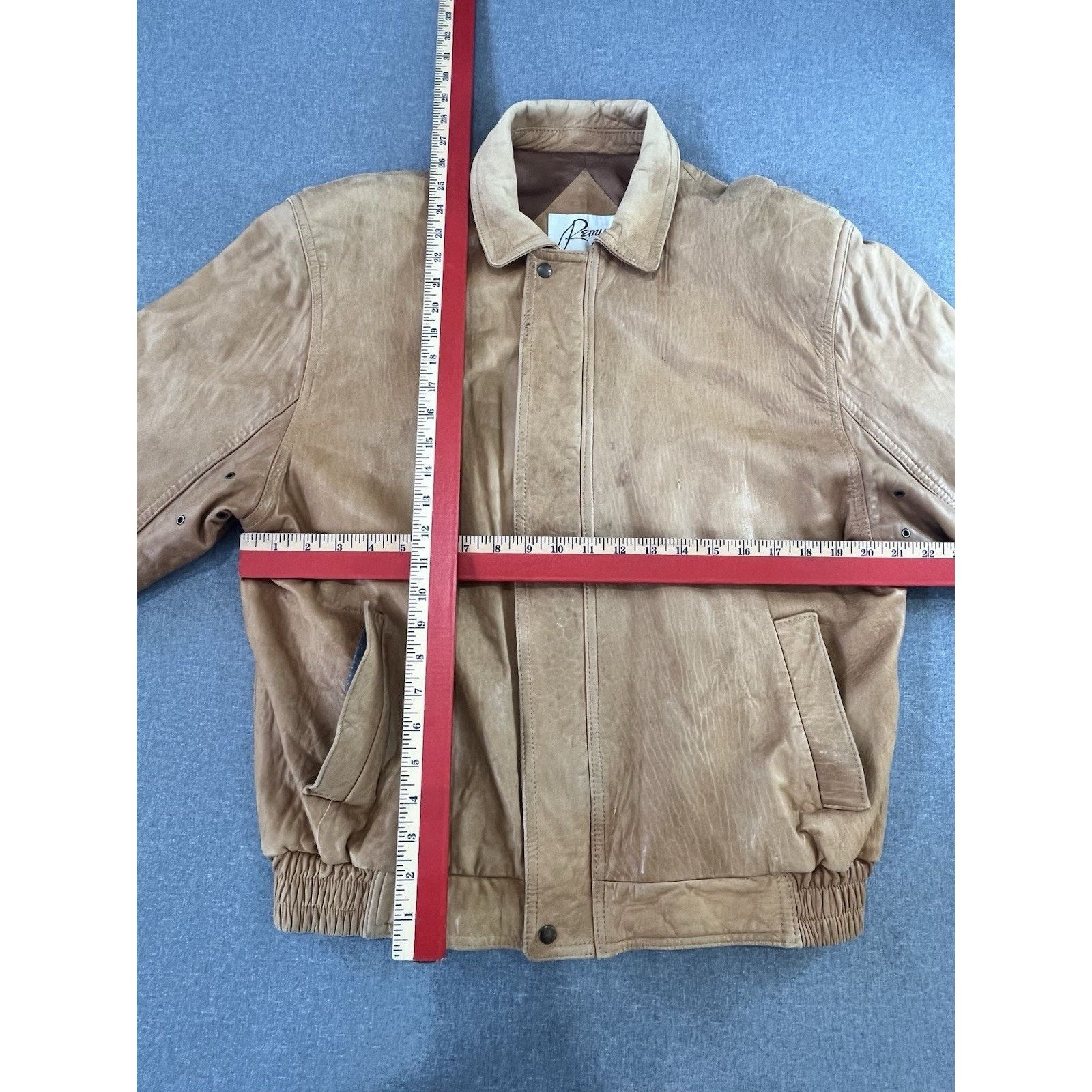 Remy Vintage Remy Leather Jacket BOMBER Brown - Sz 40 Made in USA Size US L / EU 52-54 / 3 - 5 Thumbnail