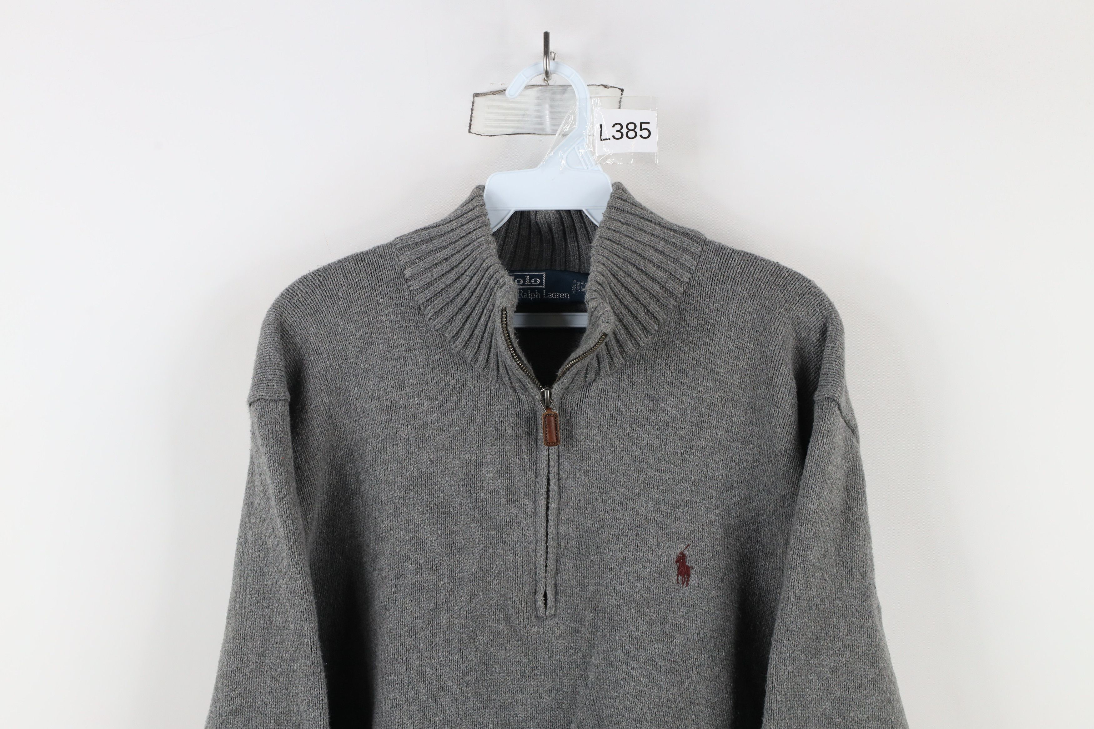 Ralph Lauren × Vintage Vintage 90s Ralph Lauren Knit Half Zip Pullover Sweater Size US L / EU 52-54 / 3 - 2 Thumbnail