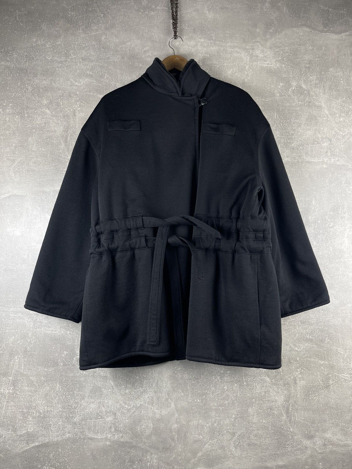 Sonia Rykiel Sonia Rykiel Paris Vintage 90s Black Wool Double Belted Coat Size S / US 4 / IT 40 - 2 Thumbnail