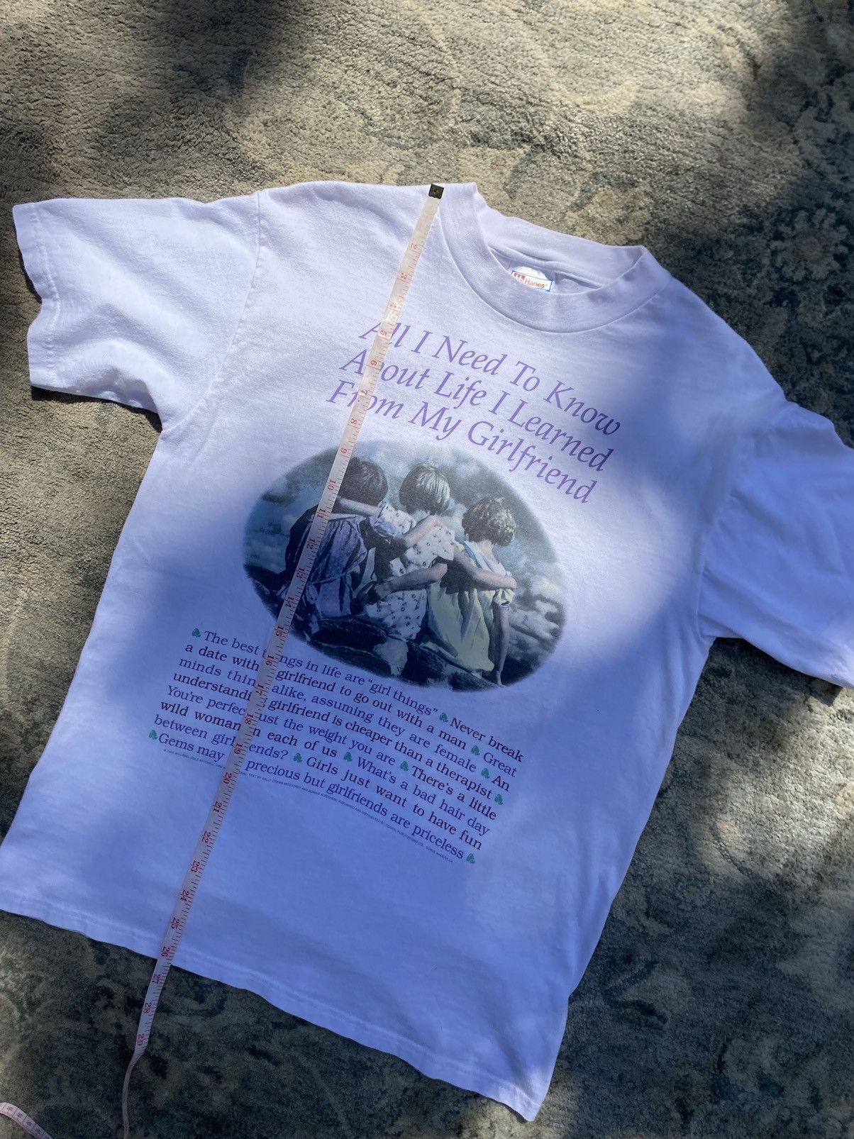 Other Vintage 90s White Girlfriend Quote Graphic Print Tee Medium Size US M / EU 48-50 / 2 - 6 Thumbnail