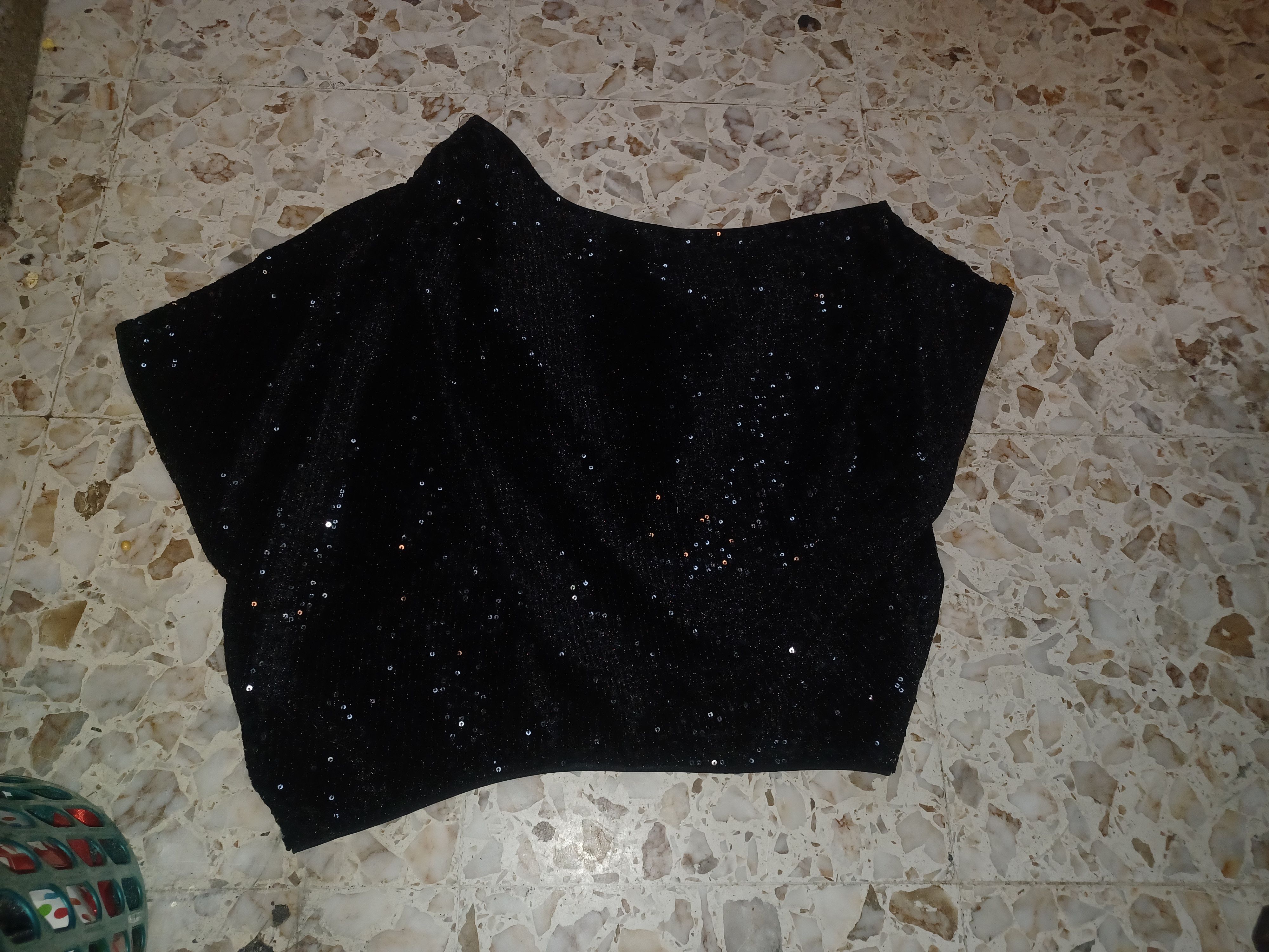 Other She + Sky Women's Pull-On Top Large Black Sequins Size L / US 10 / IT 46 - 3 Thumbnail