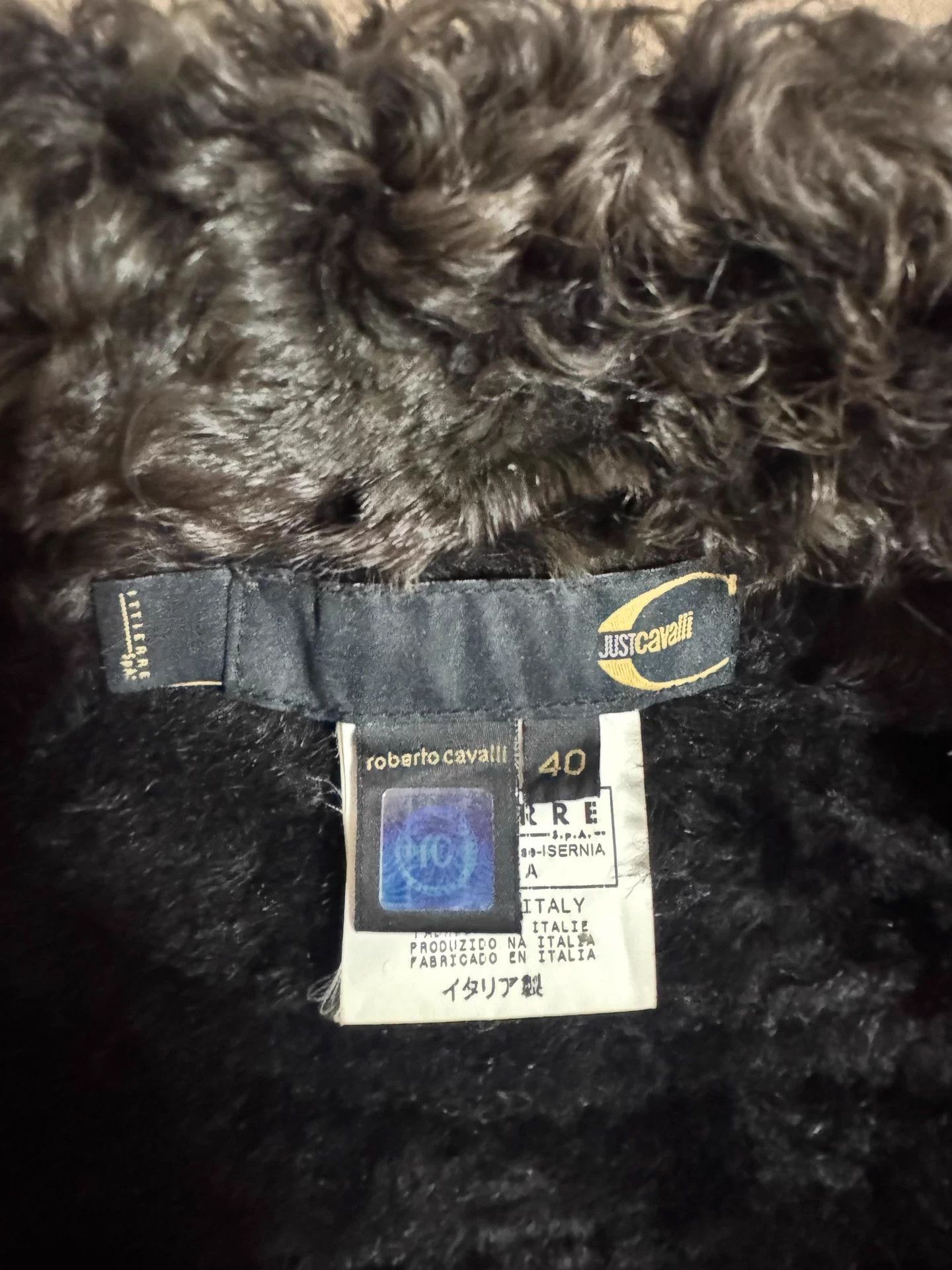 Just Cavalli JastCavalii Deep Brown Deerskin Shearling Jacket Italy 40 Size M / US 6-8 / IT 42-44 - 8 Thumbnail