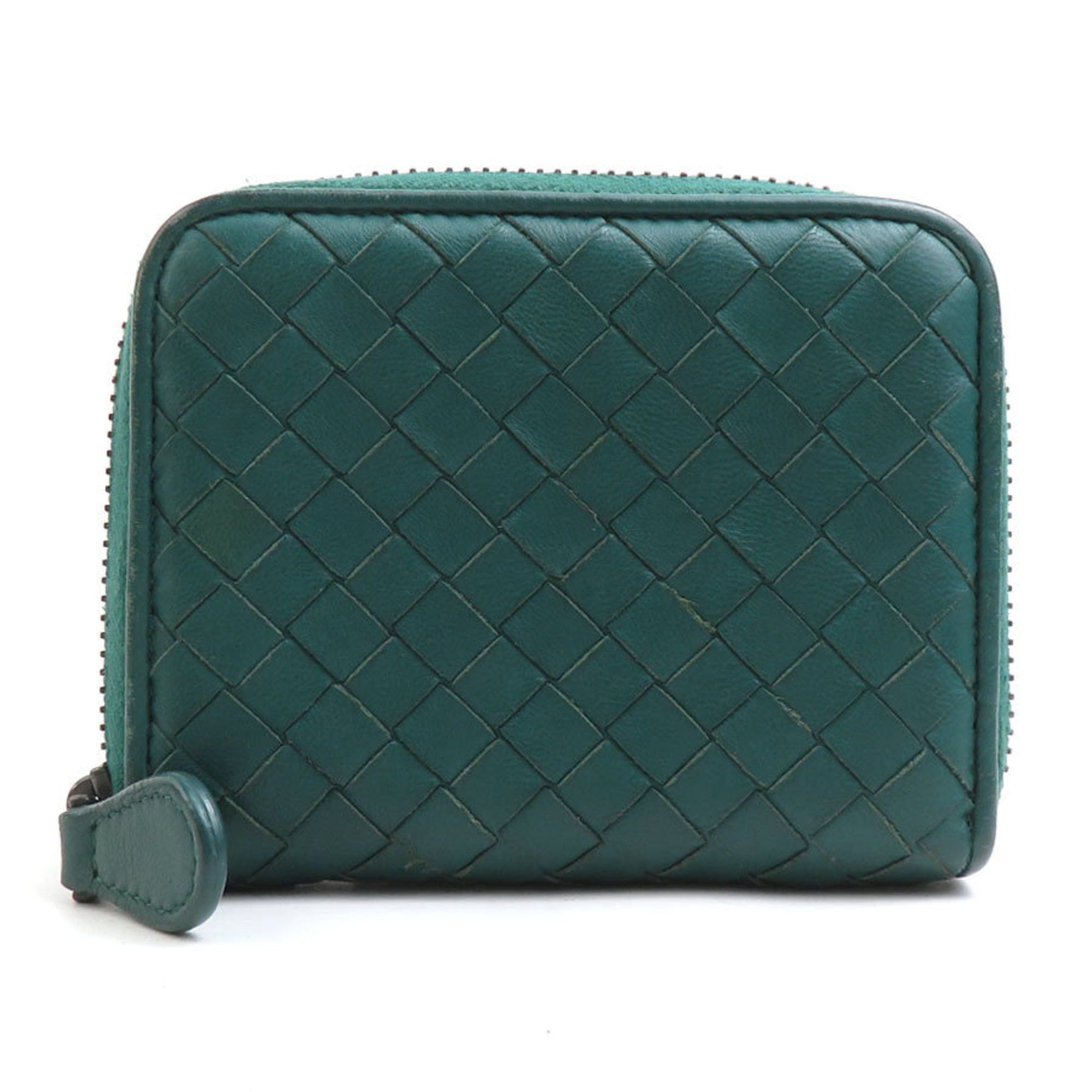 Bottega Veneta Bottega Veneta Men's Intrecciato Leather Wallet/Coin Case in Dark Green (e60879a) Size ONE SIZE - 1 Thumbnail