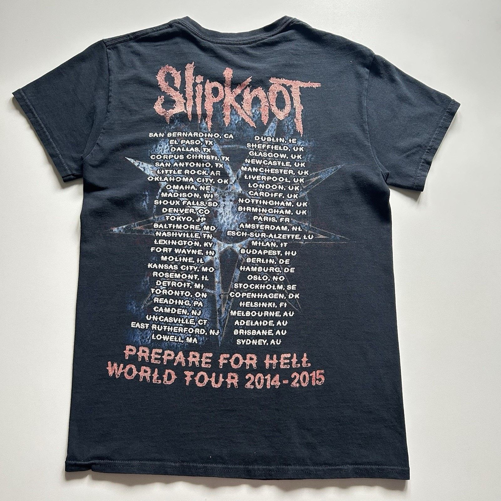 Band Tees × Slipknot × Vintage Slipknot Prepare for Hell World Tour Shirt Small Faded Black Size US S / EU 44-46 / 1 - 3 Thumbnail