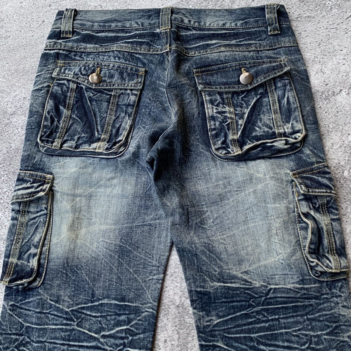 If Six Was Nine × Japanese Brand × Le Grande Bleu (L.G.B.) Lowbox Cargo multipocket Flare Denim Jeans Size US 31 - 8 Thumbnail