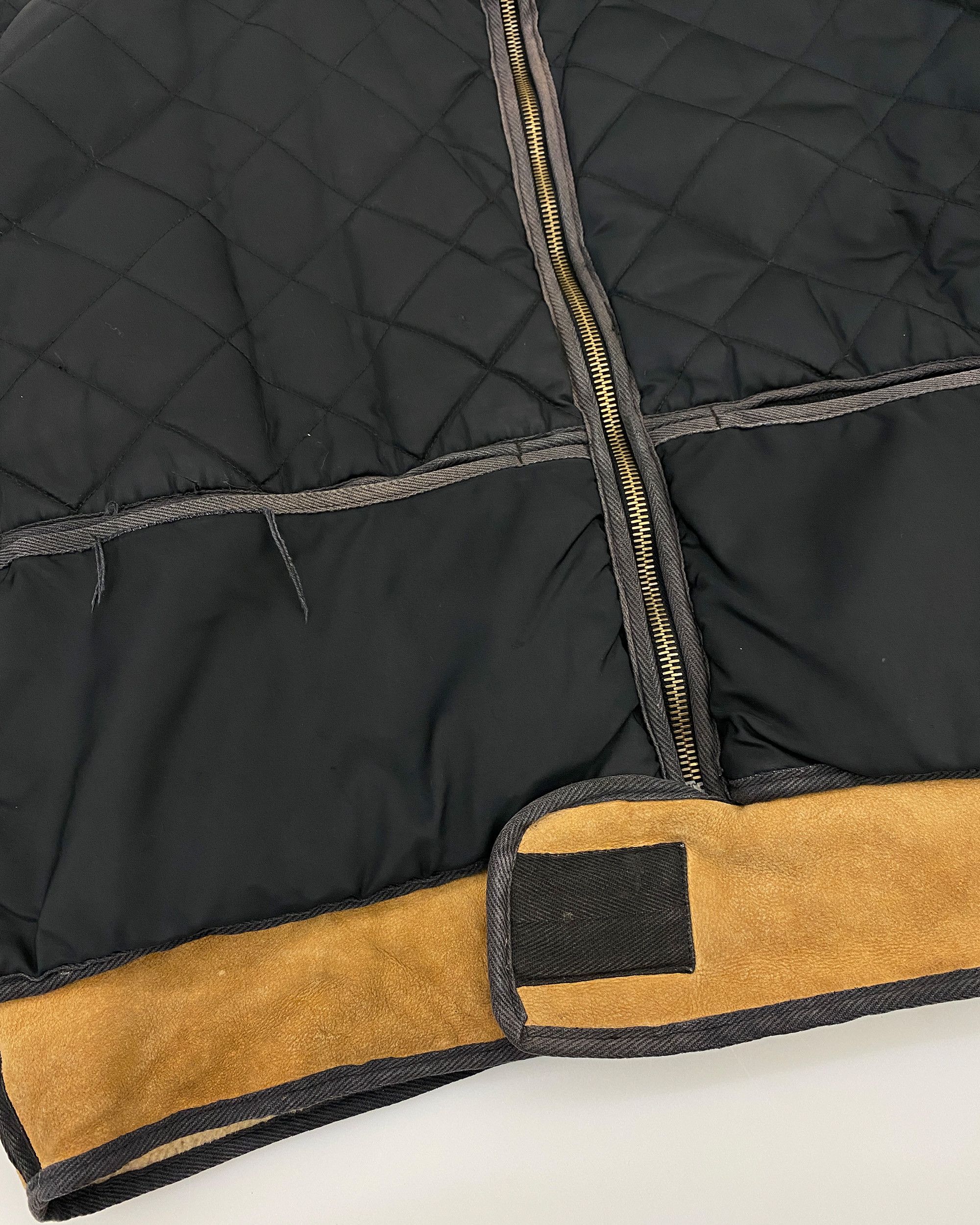 Chevignon 1980s Cosmos Nylon Leather Obersized Flight Jacket Size US XXL / EU 58 / 5 - 10 Thumbnail