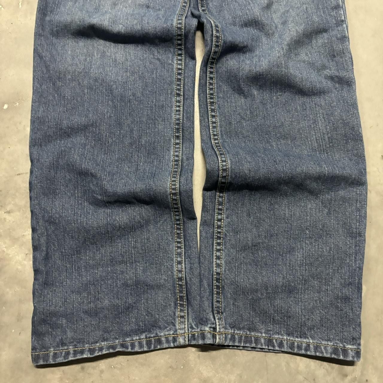 Japanese Brand × Vintage Crazy Vintage Y2K/2000s Grunge Dark Wash Essential Denim Jeans! Size US 32 / EU 48 - 6 Thumbnail