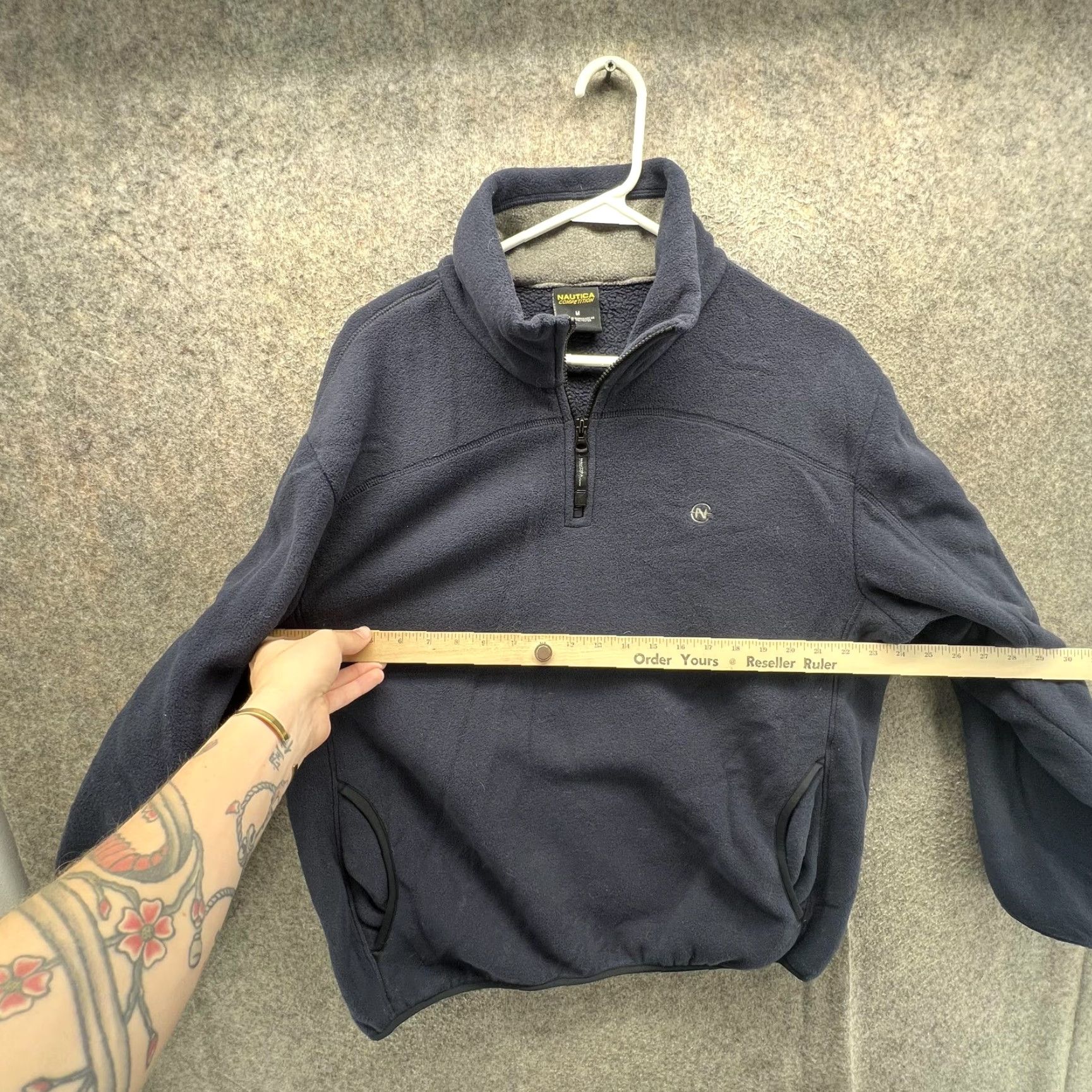 Nautica Nautica Competition Jacket Mens Medium Blue 1/4 Zip Fleece Pullover Pockets Size US M / EU 48-50 / 2 - 3 Thumbnail