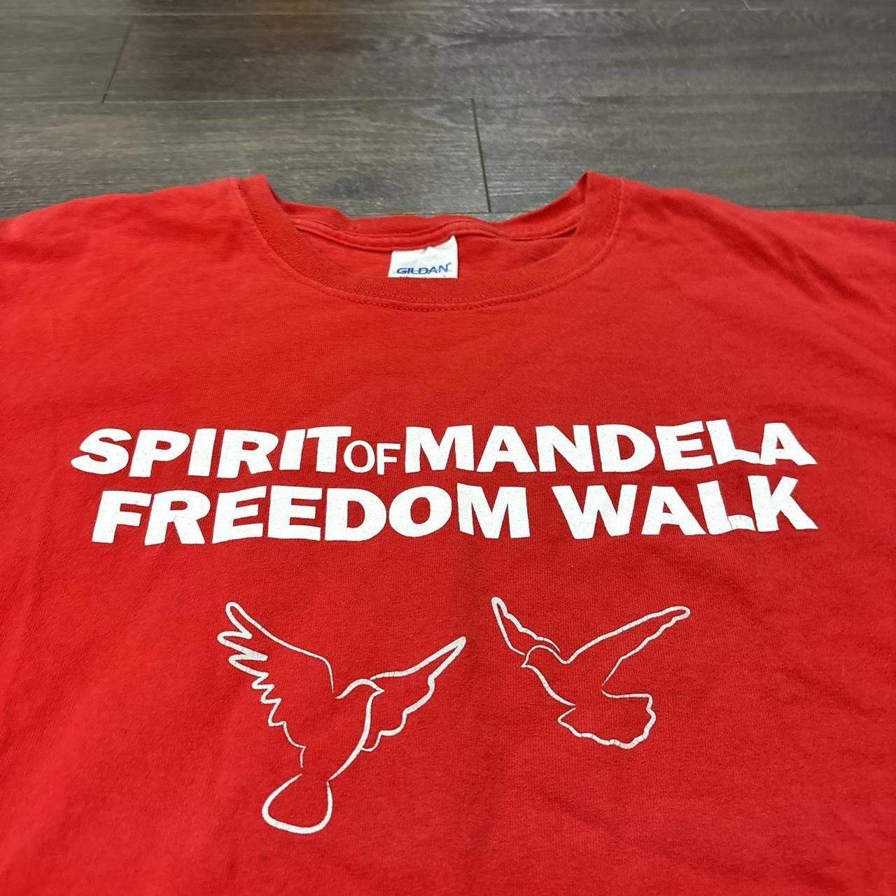 Gildan Vintage spirit of Mandela freedom walk t shirt 00s XL Size US XL / EU 56 / 4 - 2 Thumbnail