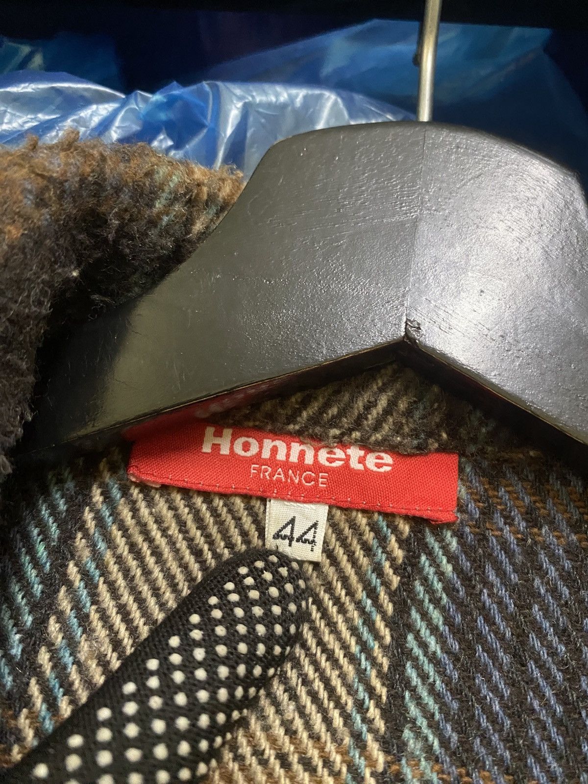 Japanese Brand Vintage Honnete France Wool Blend Plaid Jacket Size US S / EU 44-46 / 1 - 7 Thumbnail