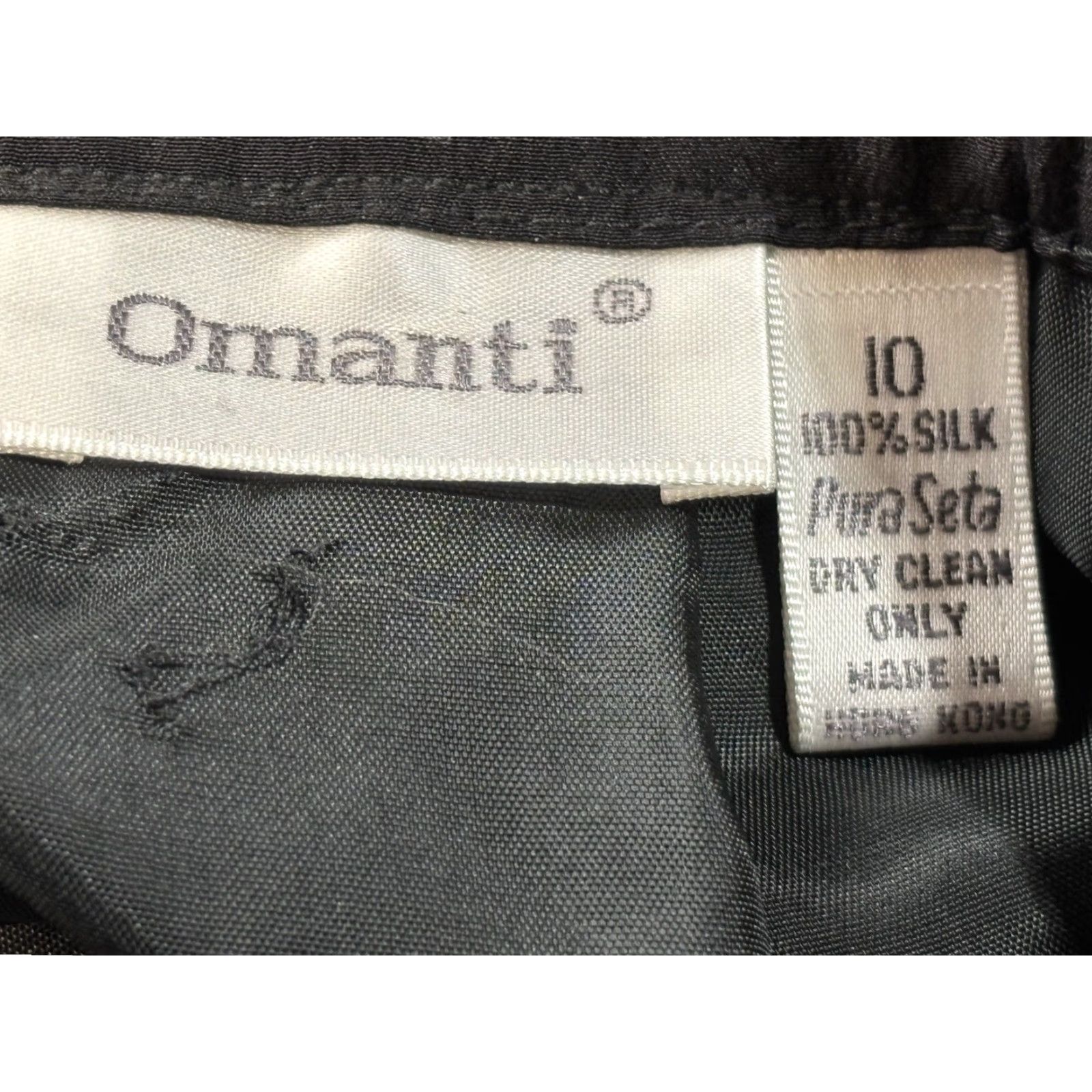 Vintage VINTAGE Omanti Silk Midi Skirt Women’s 10 Black Pleated Witchy Indie Academia Womens 90s Bohemian Size 32" / US 10 / IT 46 - 6 Thumbnail
