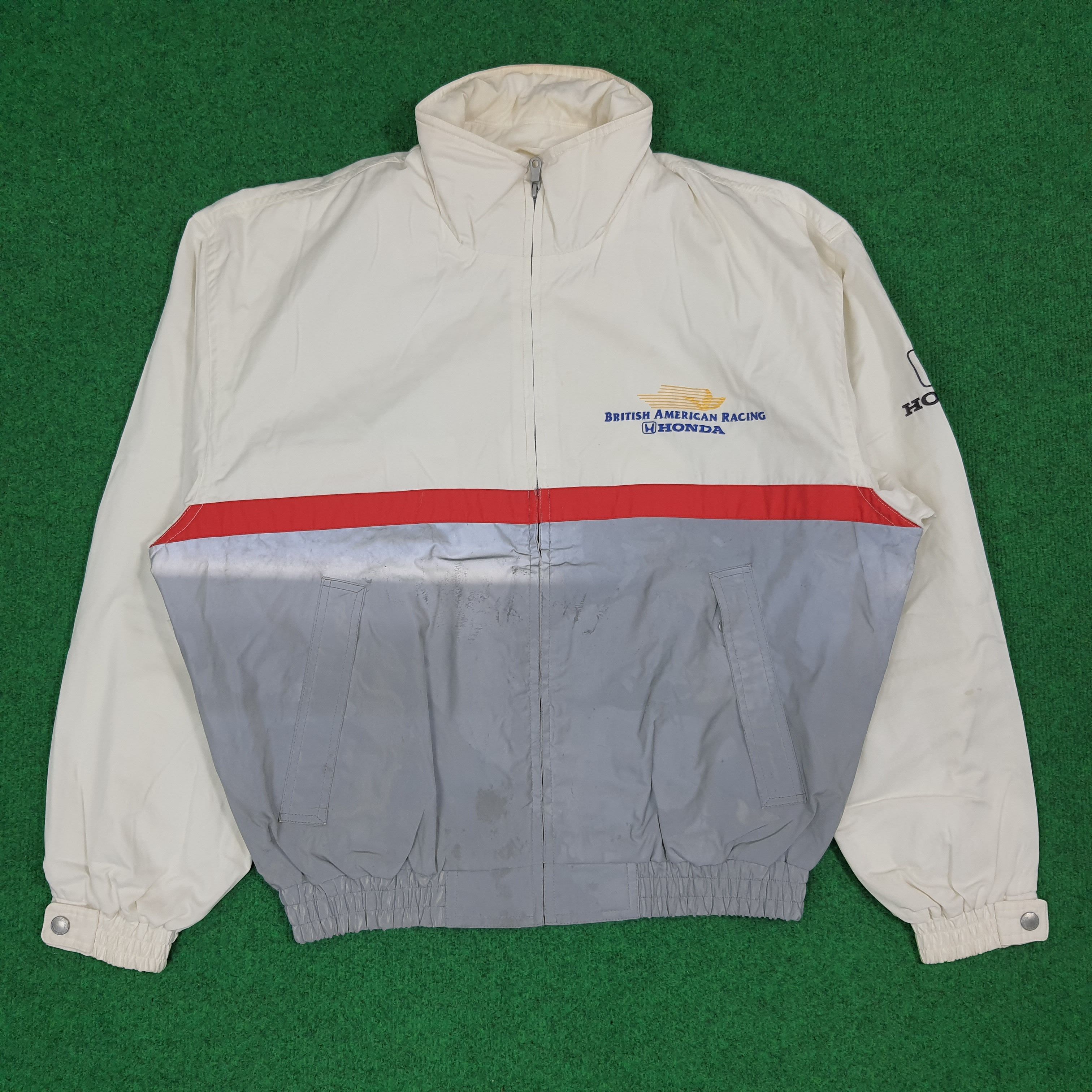 Honda Vintage 90s HONDA F1 Motorsports Reflective Jacket C278N20 Size US L / EU 52-54 / 3 - 3 Thumbnail