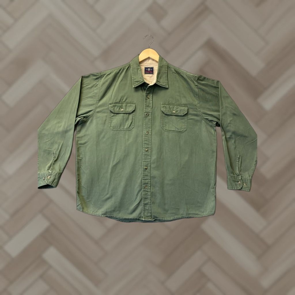 Wrangler Vintage Wrangler Cotton Shirt Men XL Green 90s Western Casual Workwear Size US XL / EU 56 / 4 - 1 Thumbnail
