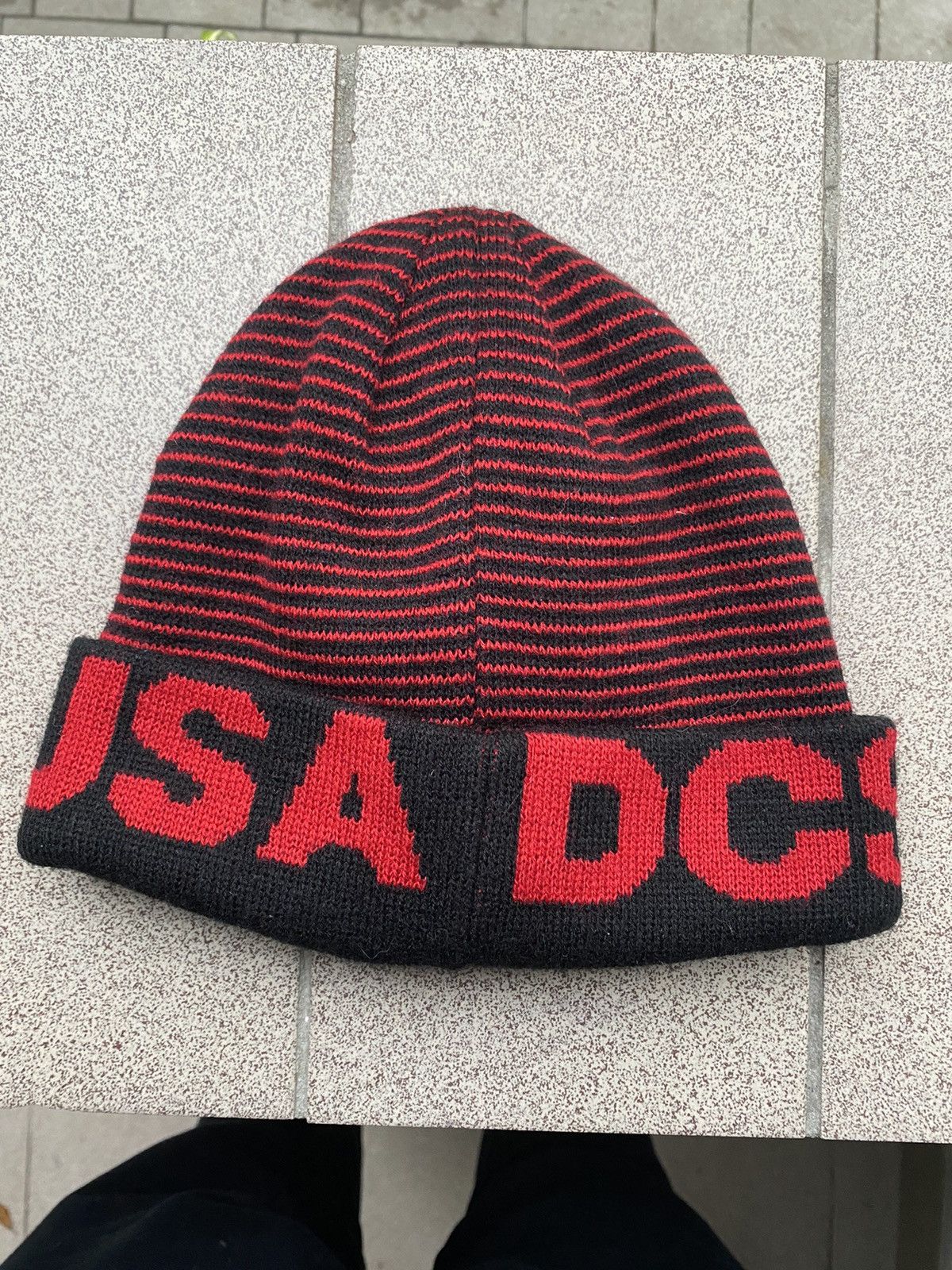 DC × Vintage 💥SK8 DC SHOES Reversible BEANIE double side hat Size ONE SIZE - 2 Thumbnail