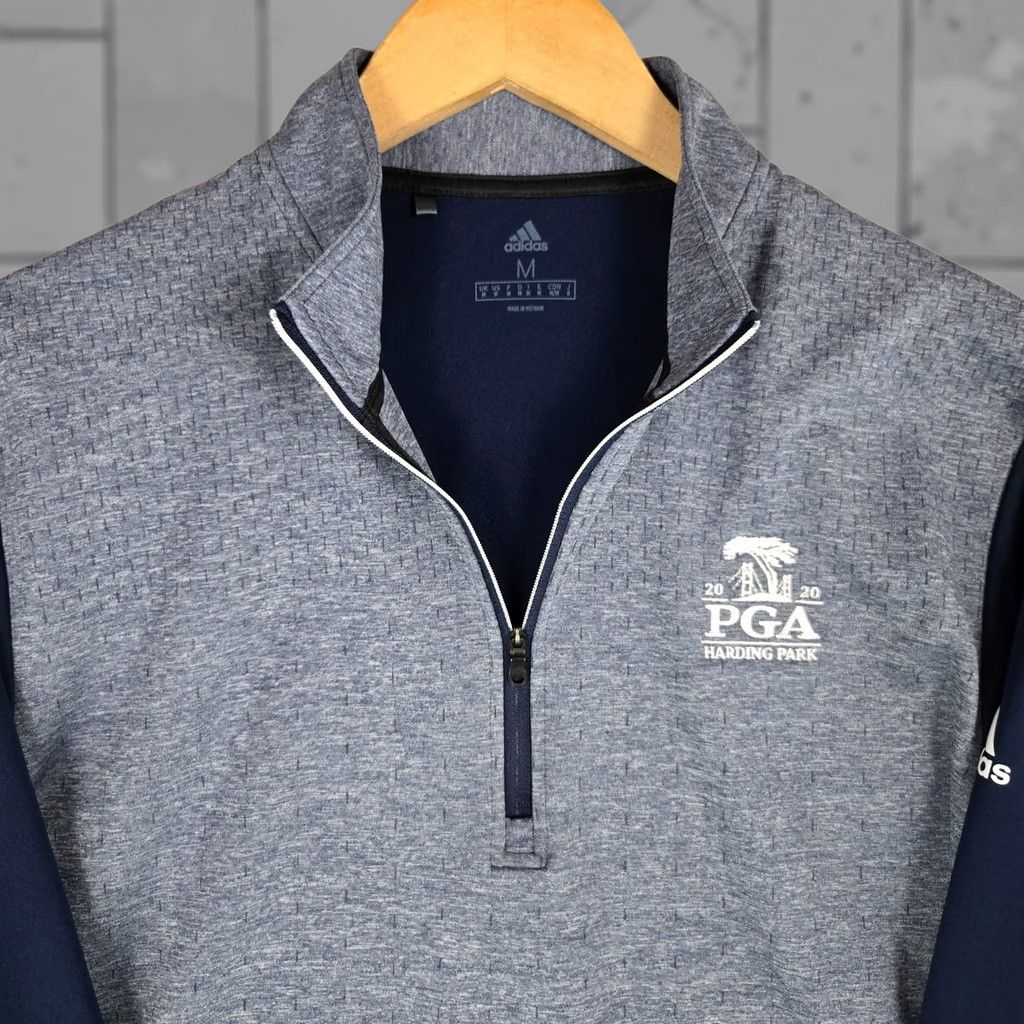 Adidas ADIDAS Mens 1/4 Zip Pullover San Fran Park Golf Blue Size US M / EU 48-50 / 2 - 1 Thumbnail
