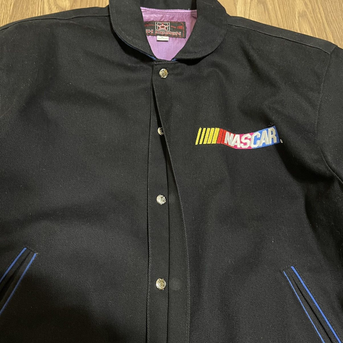 JH Design Vintage Y2K JH DESIGN NASCAR BLACK bomber RACING jacket Size US L / EU 52-54 / 3 - 4 Thumbnail