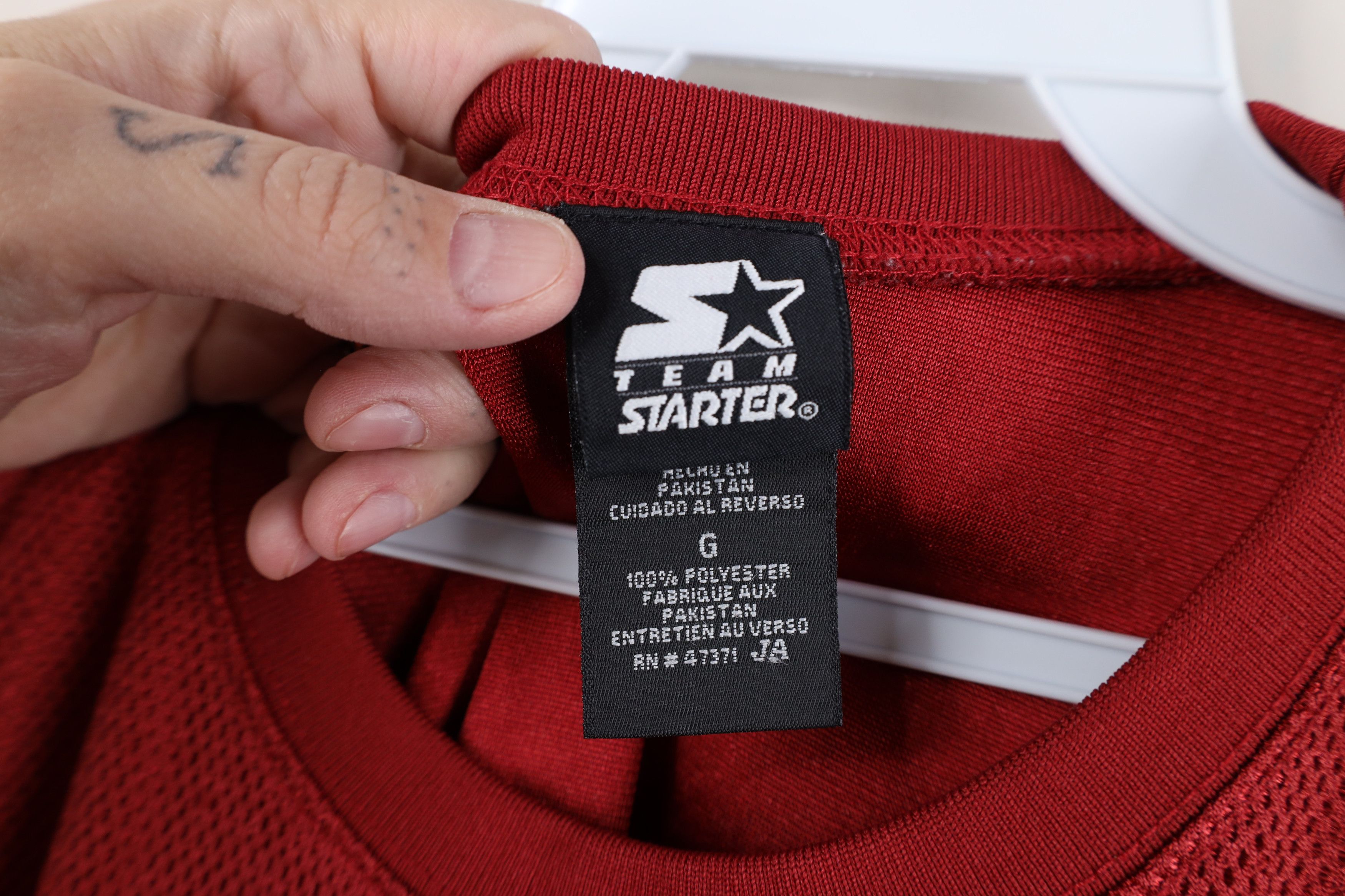 Starter Vintage 90s Starter State University Mesh Sleeveless Jersey Size US L / EU 52-54 / 3 - 8 Thumbnail