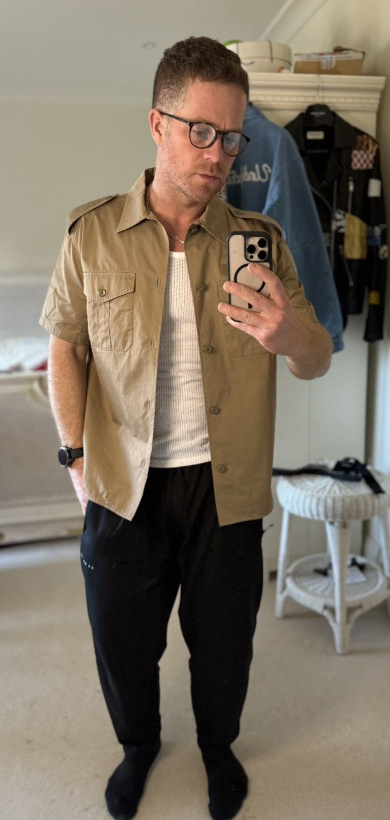 Celine SS23 $990 🤑 Celine military short sleeve shirt Hedi 41 L Size US L / EU 52-54 / 3 - 3 Thumbnail