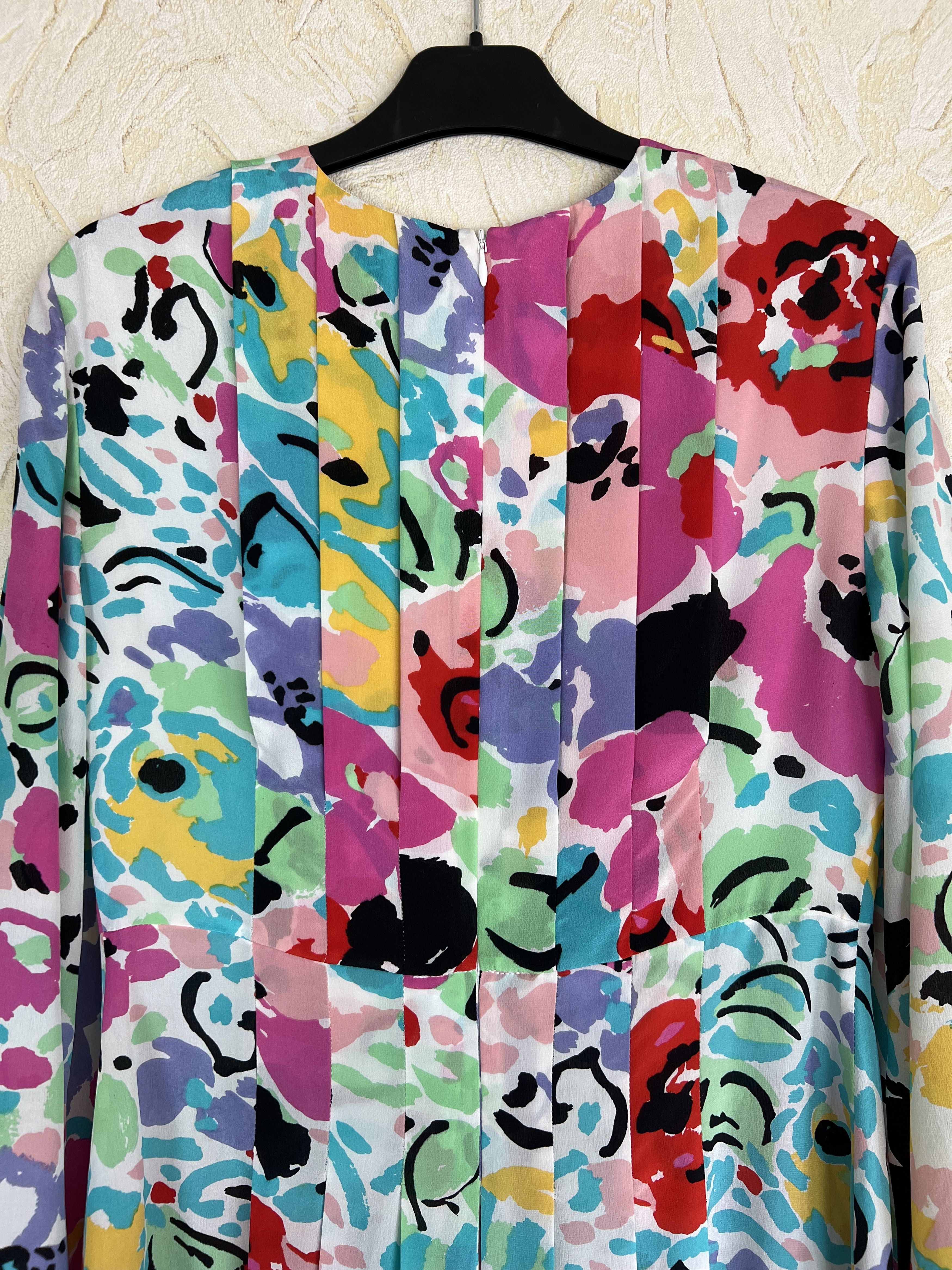 RIXO RIXO Camellia Silk Midi Dress 100% Silk Floral Print Size L / US 10 / IT 46 - 4 Thumbnail