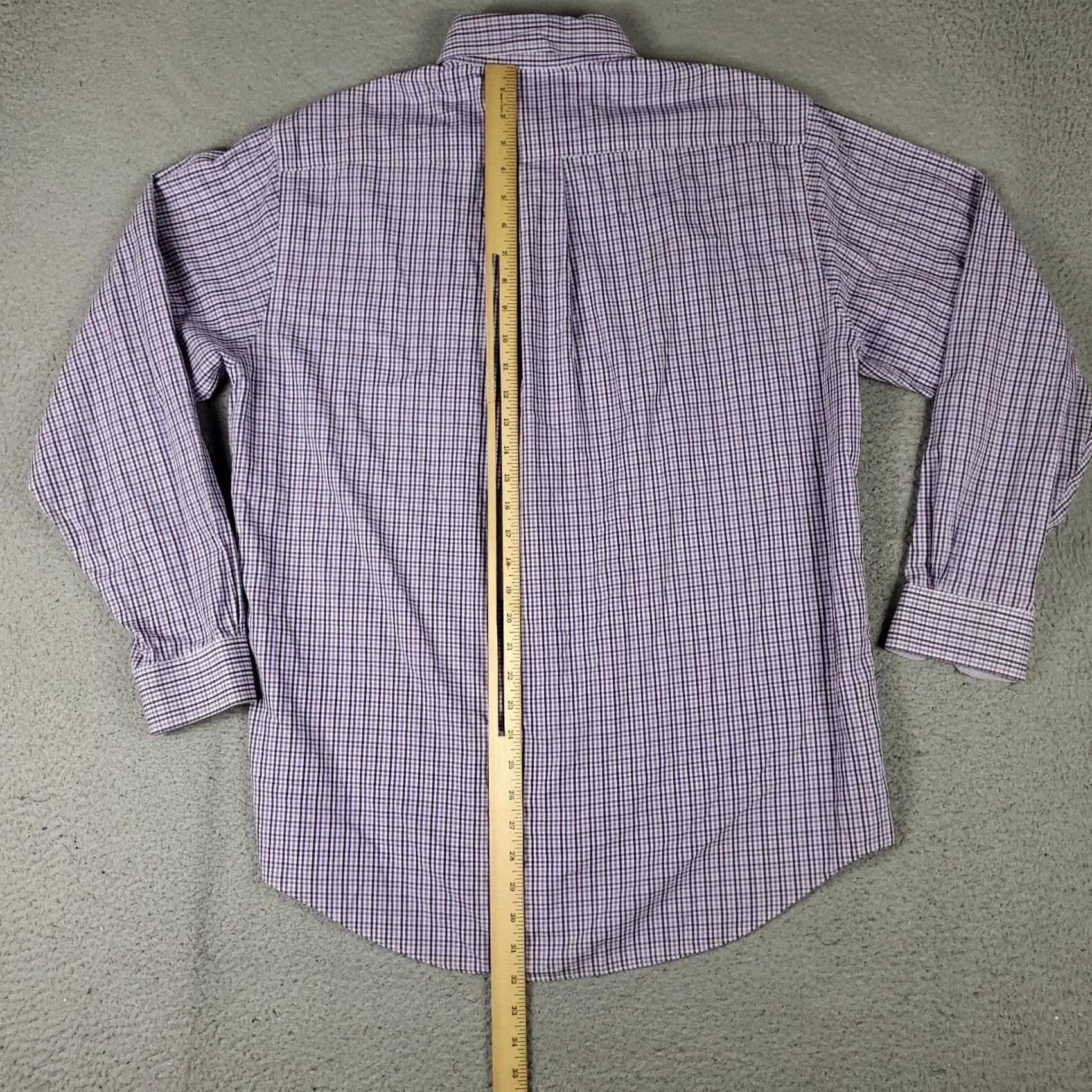 Brooks Brothers Brooks Brothers Shirt Mens Medium Purple Check Button Up Long Sleeve Size US M / EU 48-50 / 2 - 3 Thumbnail