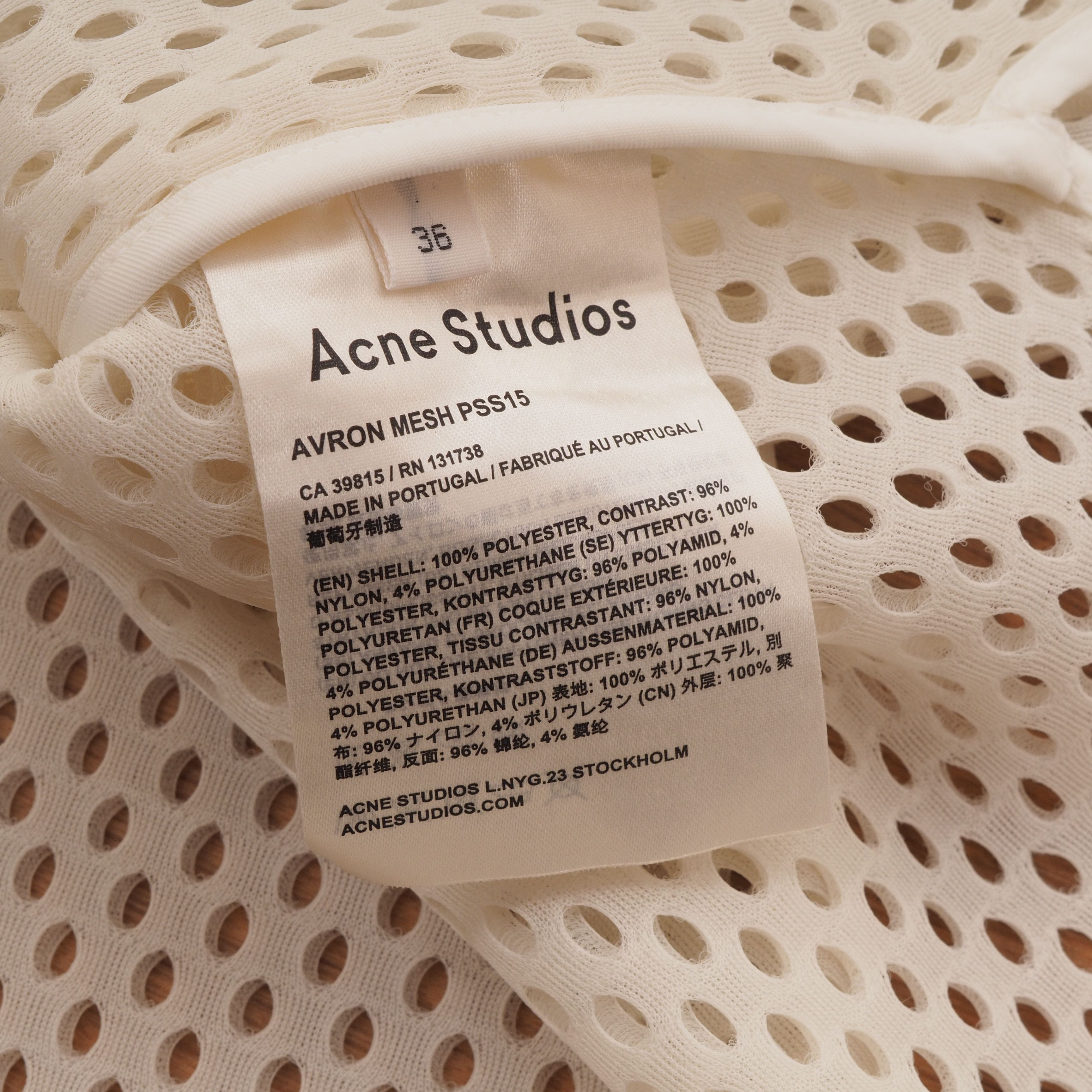 Acne Studios Acne Studios Avron Mesh Women Ivory Tank Top Size XS / US 0-2 / IT 36-38 - 4 Thumbnail