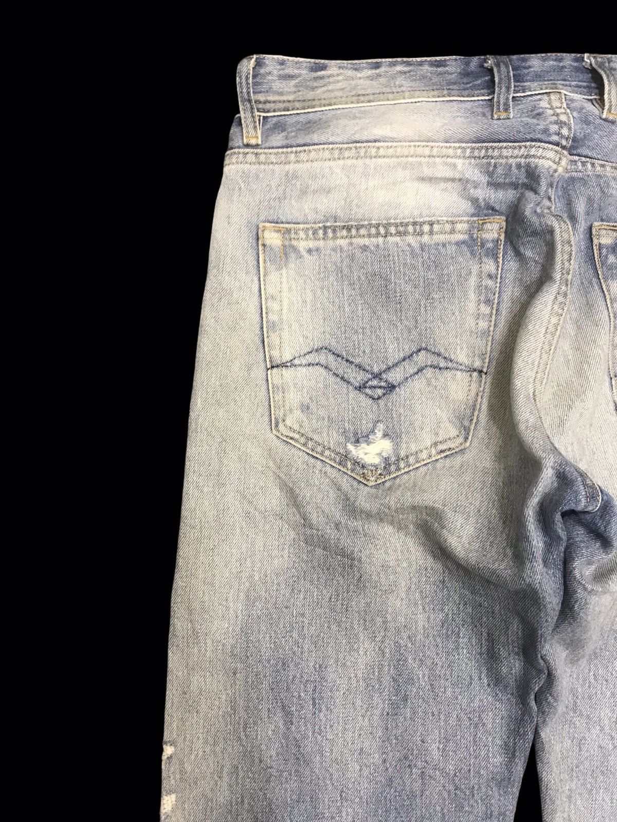 Replay 💥DENIM ART💥REPLAY CRAZY BORO PATCHWORK DENIM F189 Size US 32 / EU 48 - 12 Thumbnail