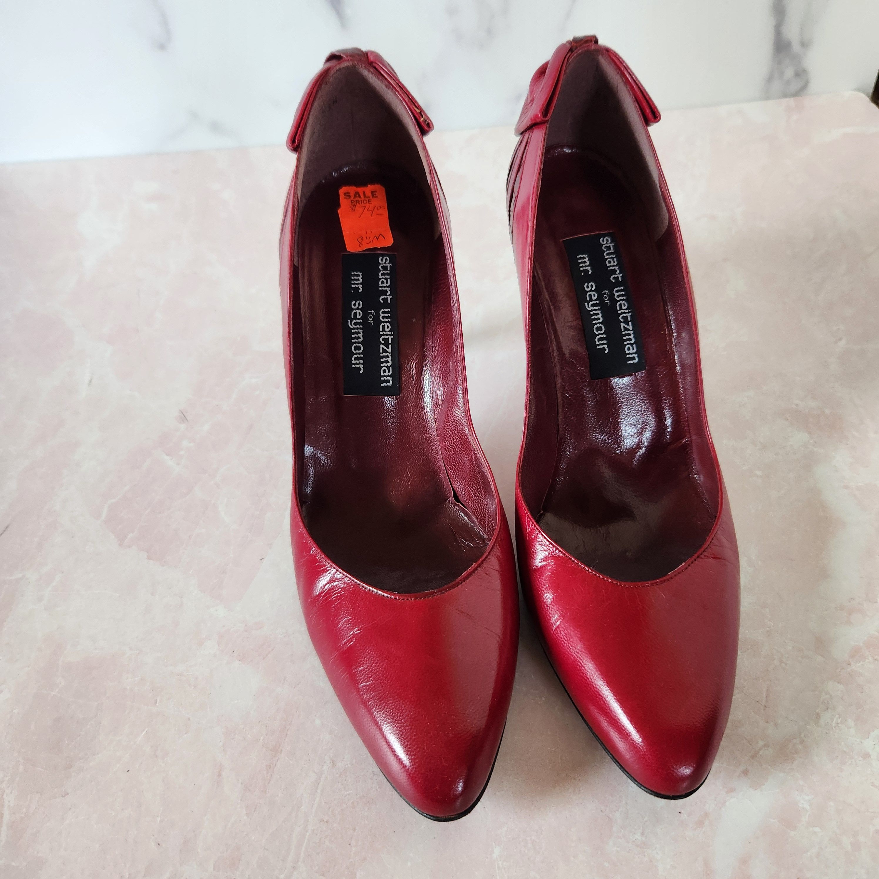 Stuart Weitzman Stuart Weitzman Mr.Seymour retro 90s bow croc high heels 8.5 Size US 8.5 / IT 38.5 - 2 Thumbnail