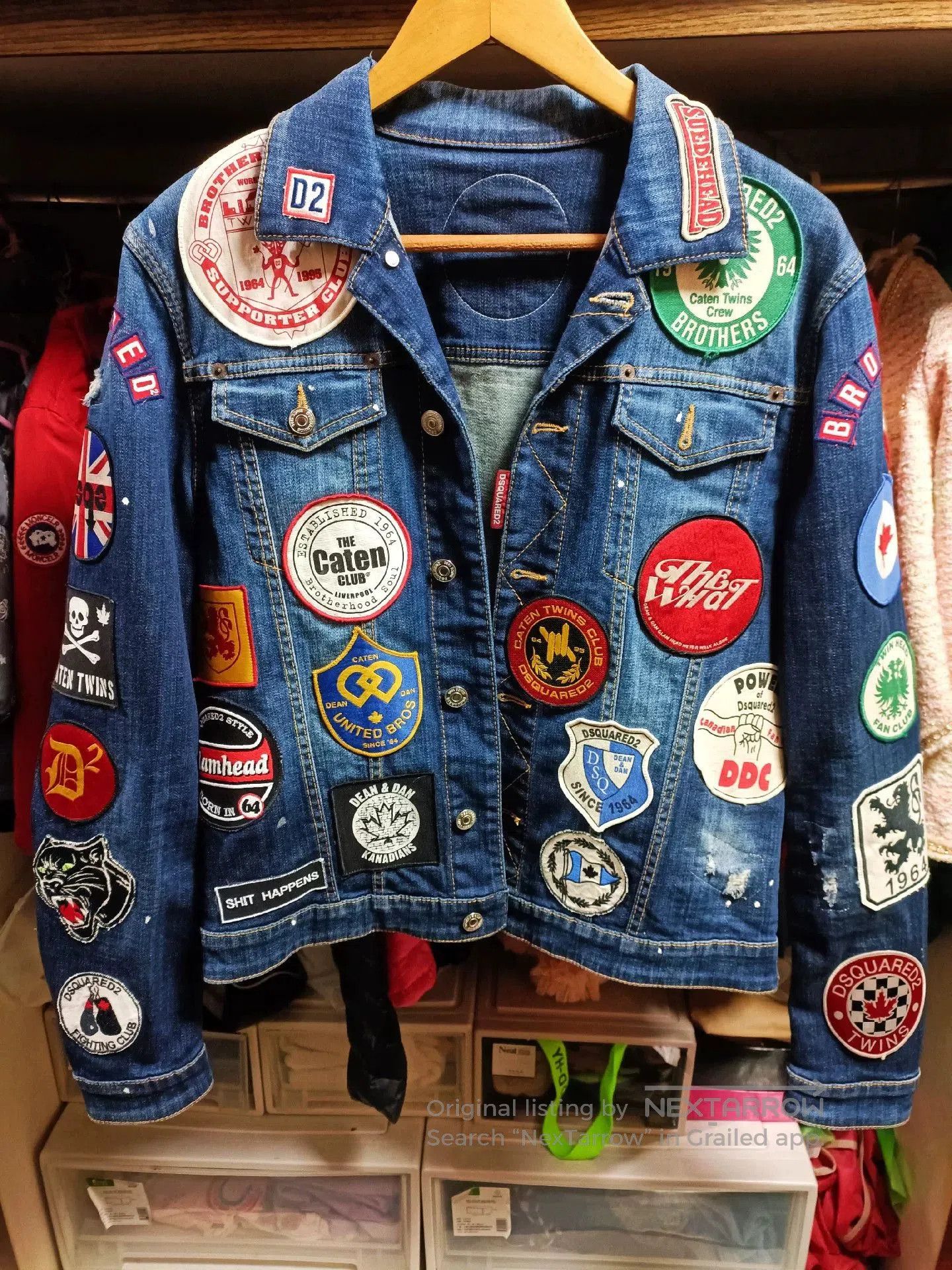 Dsquared2 Dsquared2 Men's Badge Denim Jacket. Size US M / EU 48-50 / 2 - 1 Thumbnail