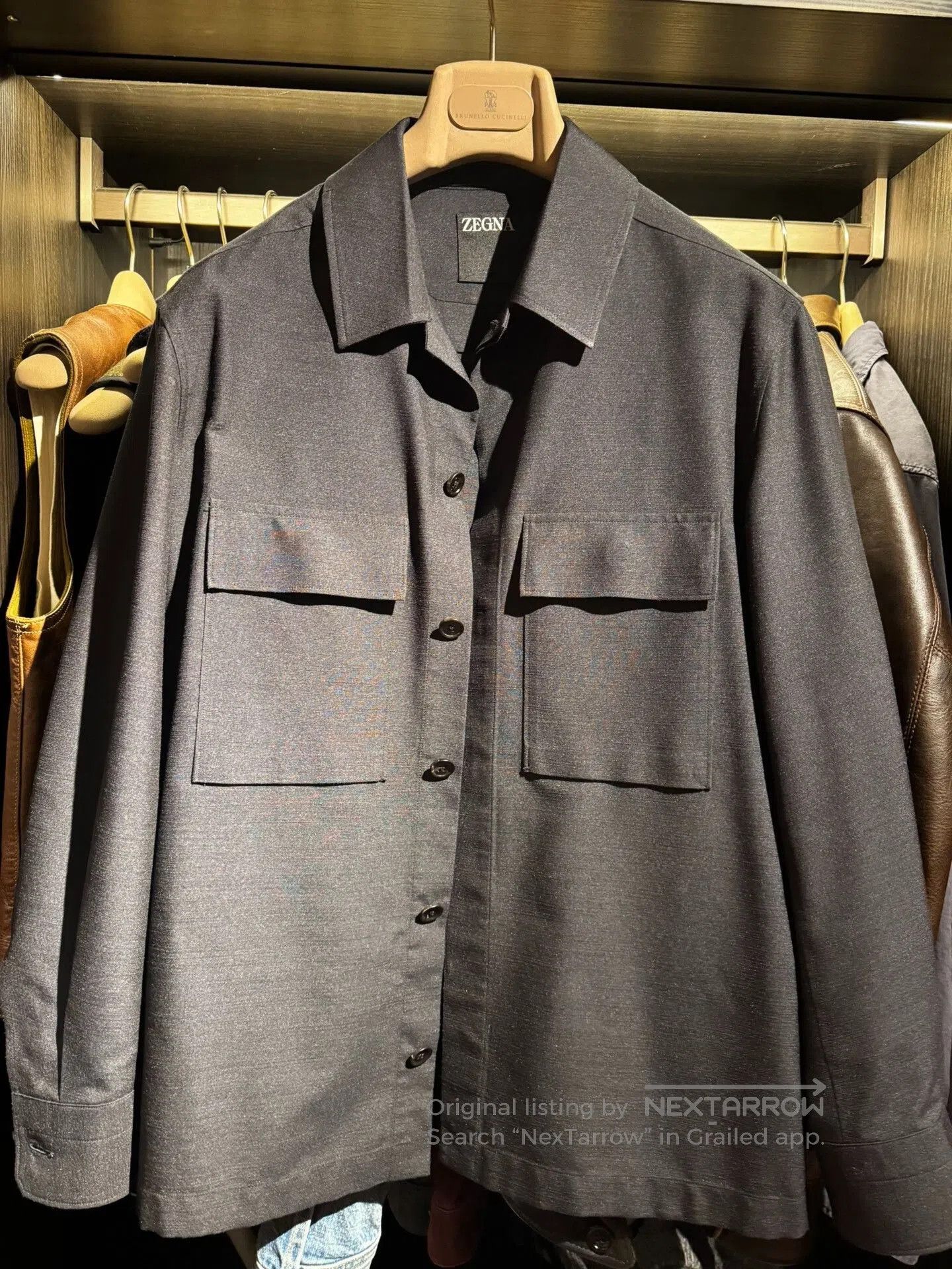 Ermenegildo Zegna Zegna Men's Shirt Jacket. Size US S / EU 44-46 / 1 - 1 Thumbnail