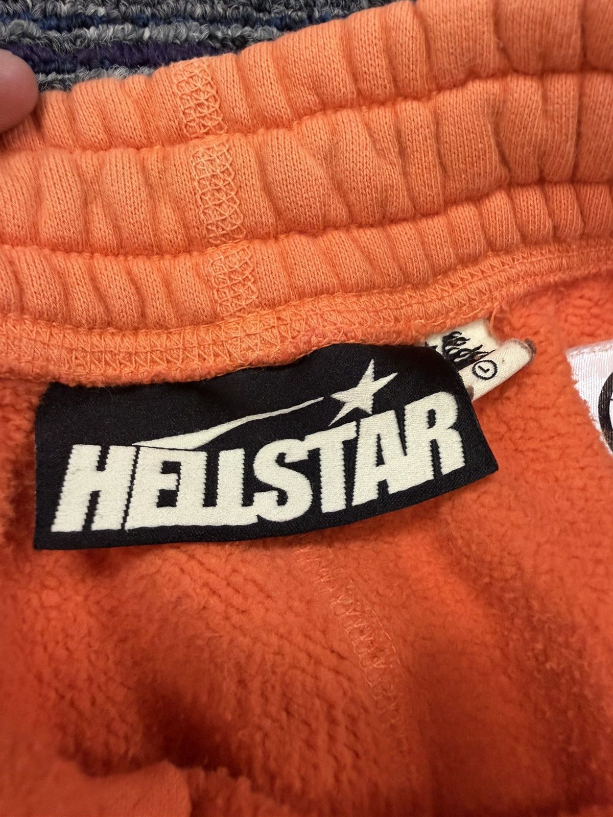 HELLSTAR Hellstar Fire Orange Closed Elastic Bottom Sweatpants Size US 35 - 2 Thumbnail